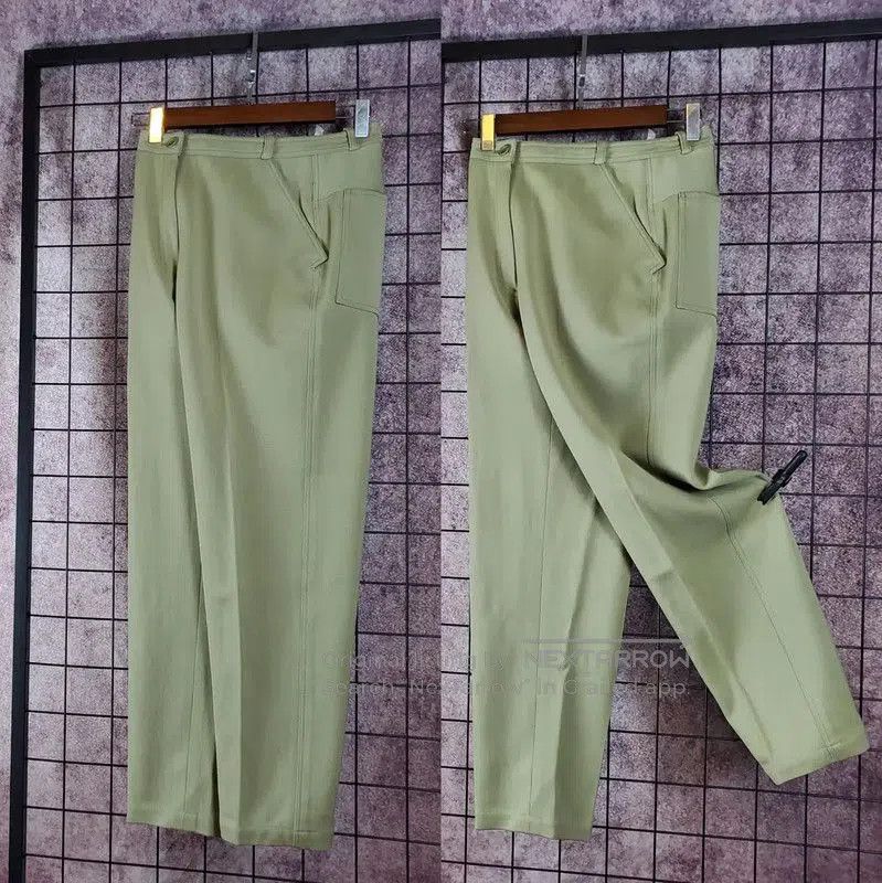 Dior Green Wool Blend Casual Pants .