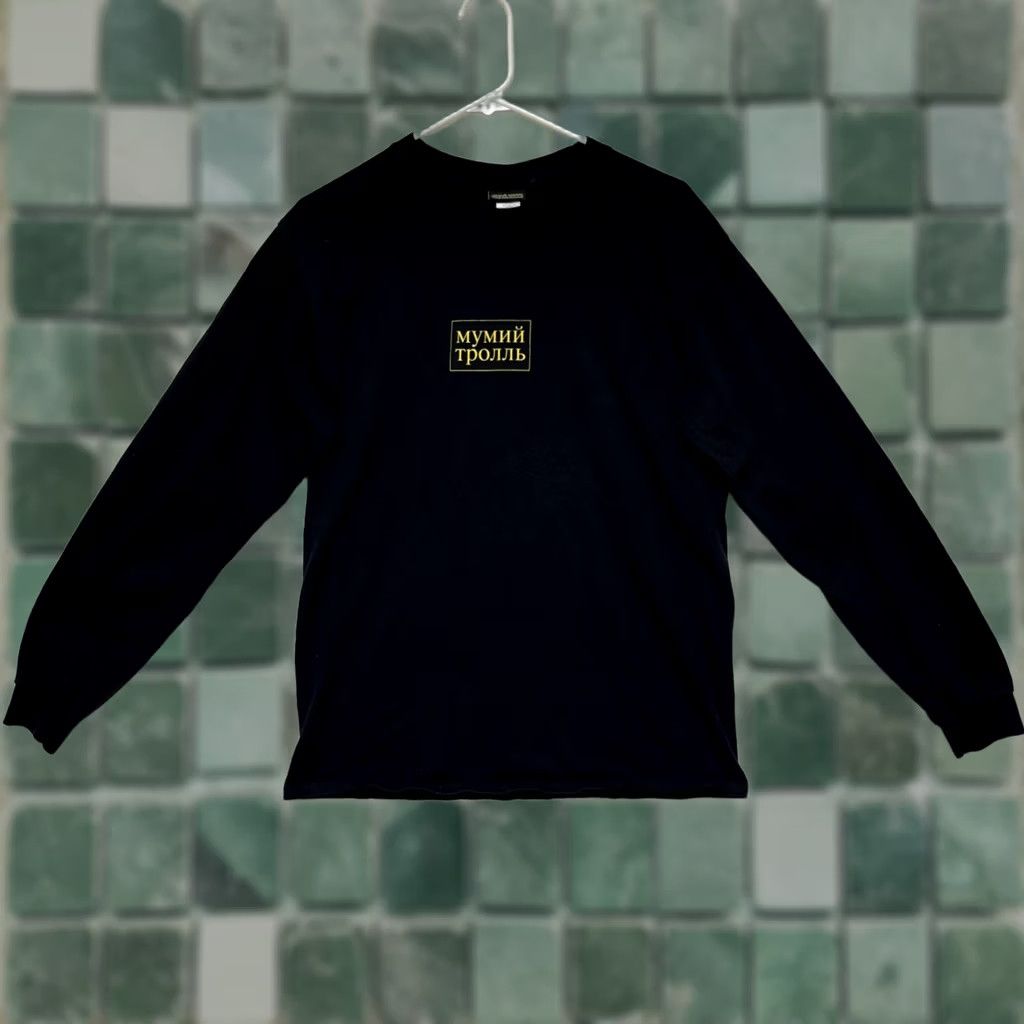 Gosha Rubchinskiy Gosha Rubchinskiy x Mumiy Troll Long Sleeve Shirt Size Medium Black Size US M / EU 48-50 / 2 - 1 Thumbnail