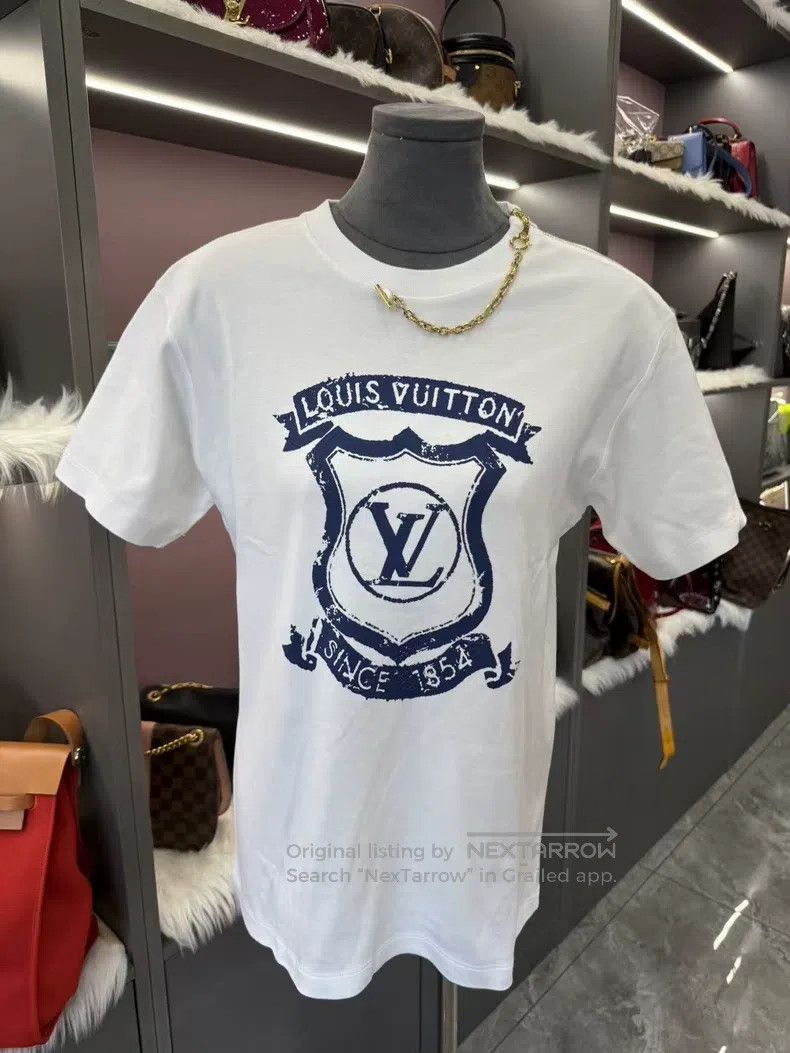 Louis Vuitton Louis Vuitton White Zip Badge Half Sleeve T-shirt Size L / US 10 / IT 46 - 3 Thumbnail