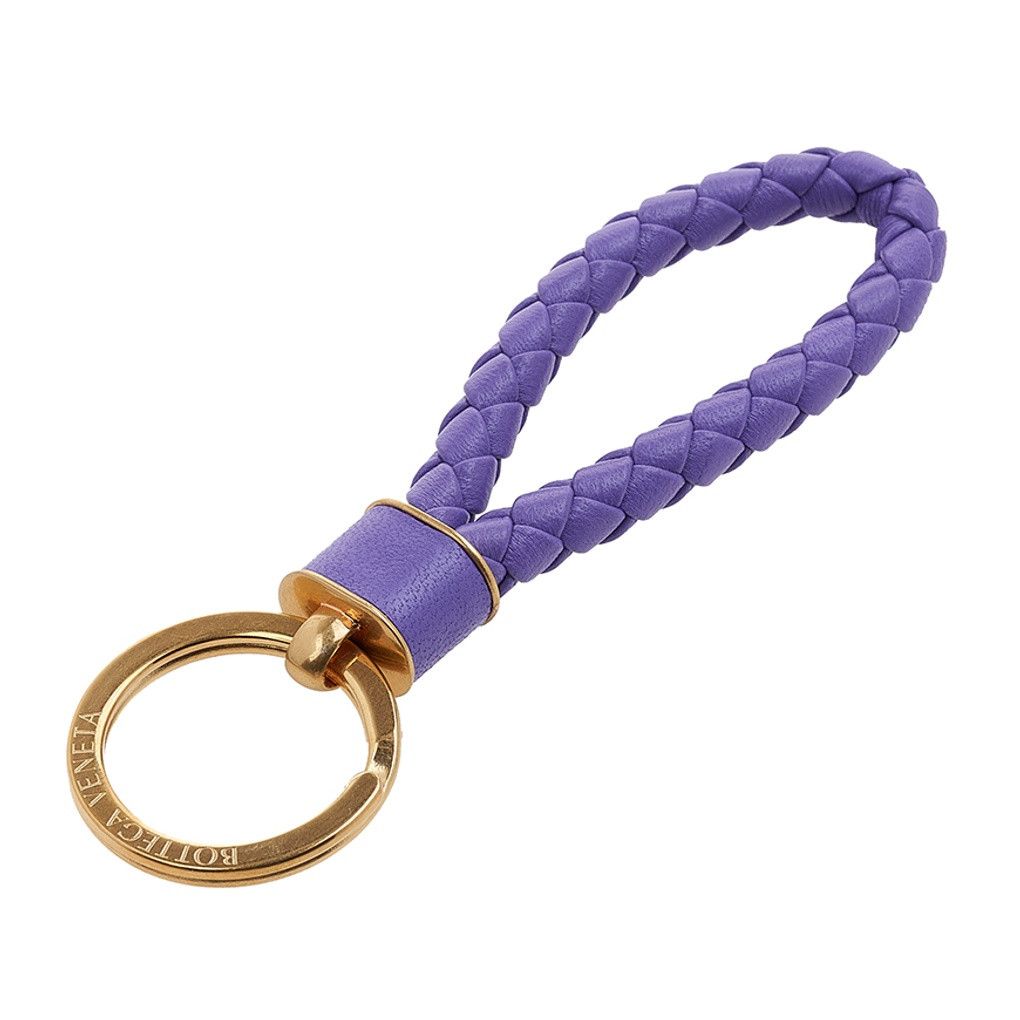 Bottega Veneta o1w1db10925 Size: OS / Intreccio Key Ring in Purple Size ONE SIZE - 1 Thumbnail