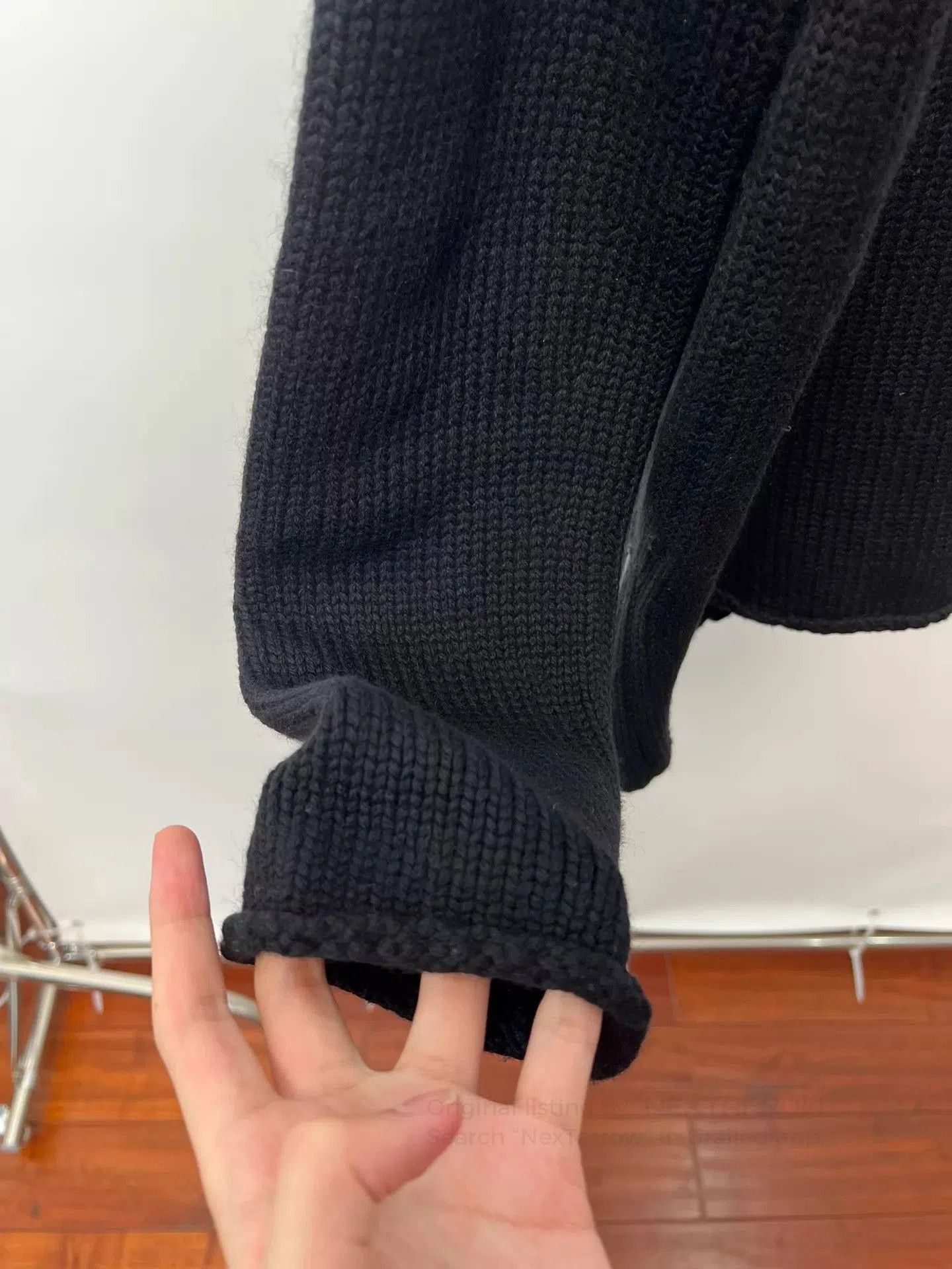 Yohji Yamamoto Black Knit Blazer-Style Cardigan. Size US M / EU 48-50 / 2 - 7 Thumbnail