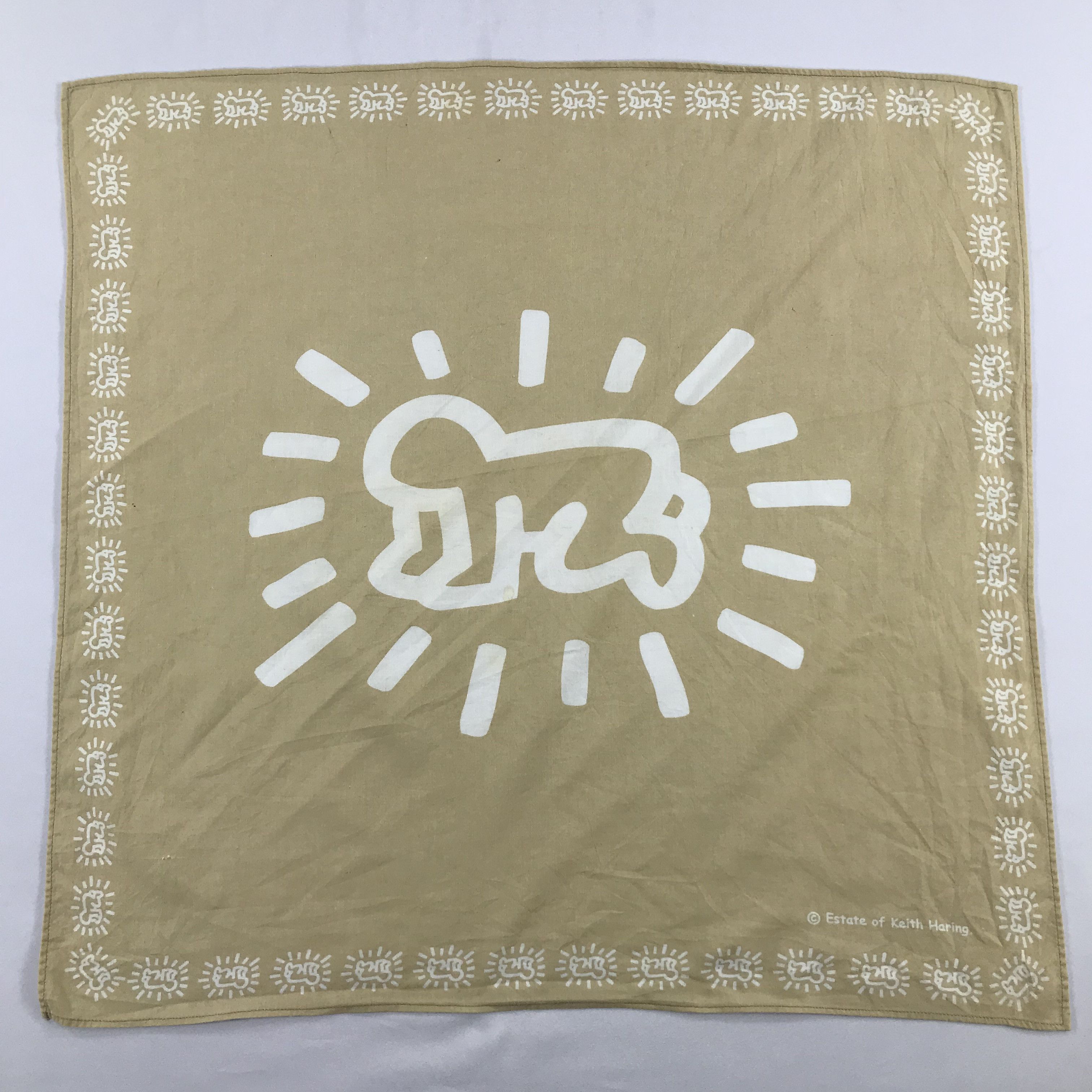 Keith Haring × Vintage Keith Haring Bandana / Handkerchief / Neckerchief -S2173 Size ONE SIZE - 1 Thumbnail