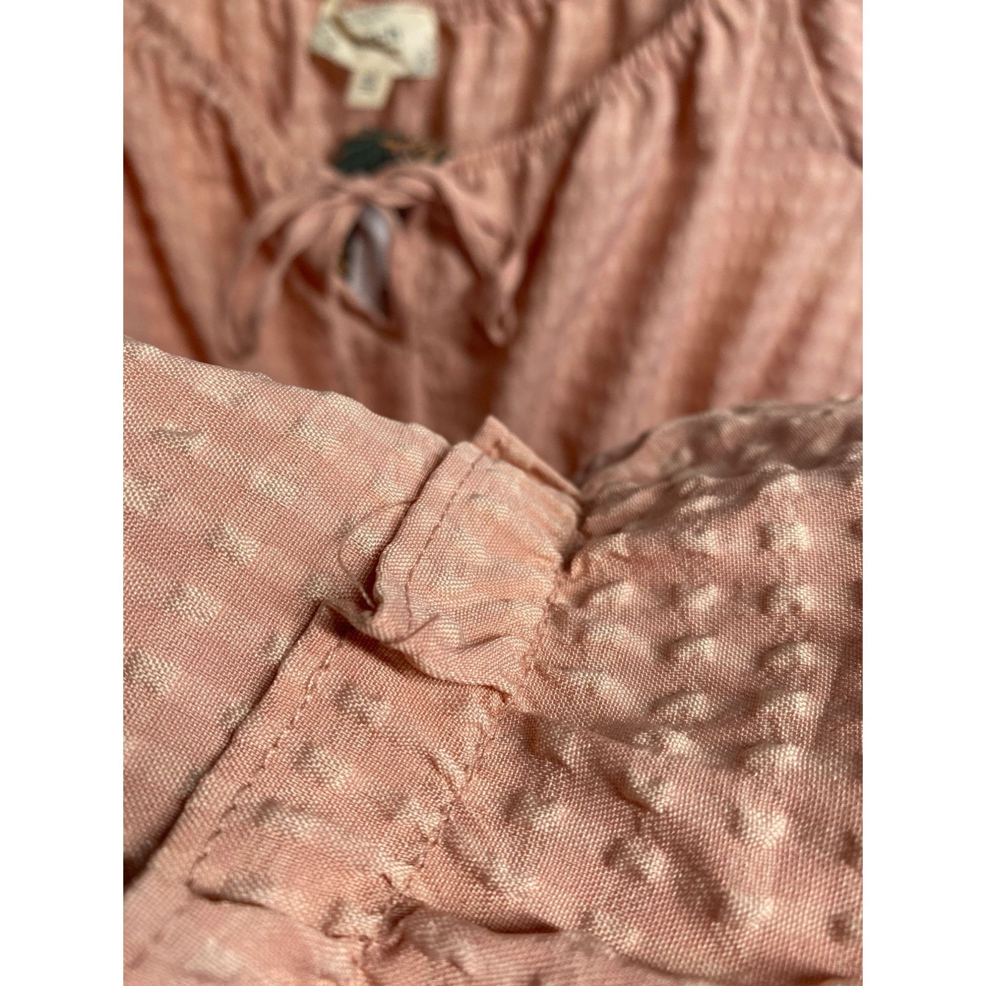 Other NEW Perch By Blu Pepper Textured Peach Mini Dress With Ruffl Size 3XL / US 20-22 - 5 Thumbnail