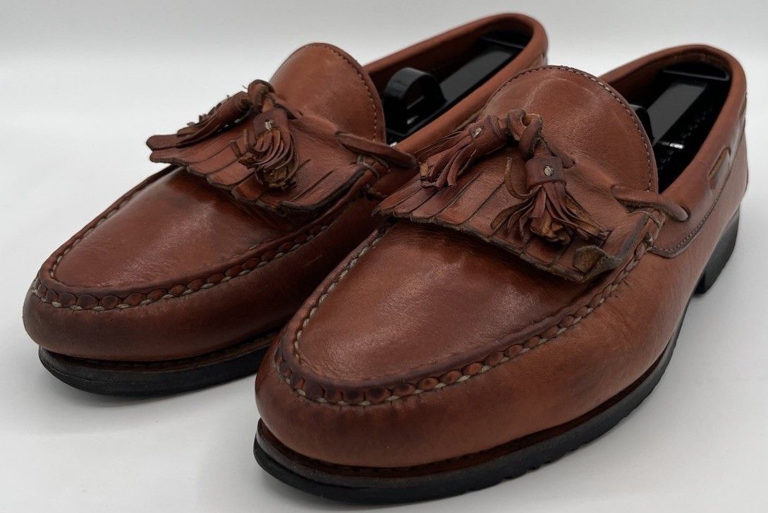 Allen Edmonds Allen Edmonds NASHUA Loafers Size 8.5E Tassel Brown Leather Size US 8.5 / EU 41-42 - 1 Thumbnail