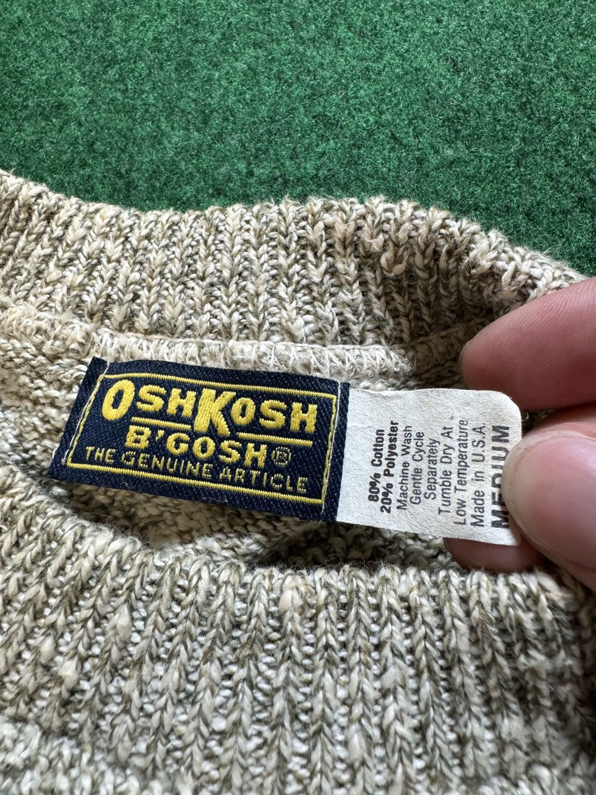 Oshkosh × Vintage Vintage Oshkosh B Gosh 80s 90s Knit Cotton Pullover Sweater Size US M / EU 48-50 / 2 - 2 Thumbnail