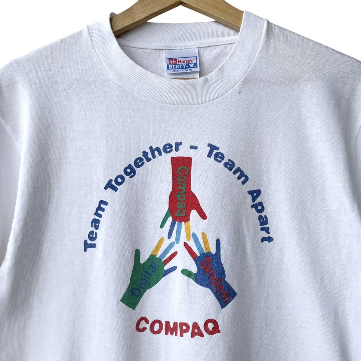 Vintage Compaq X Tandem Computers Vintage 1990s Merging Promo Tee Size US S / EU 44-46 / 1 - 3 Thumbnail