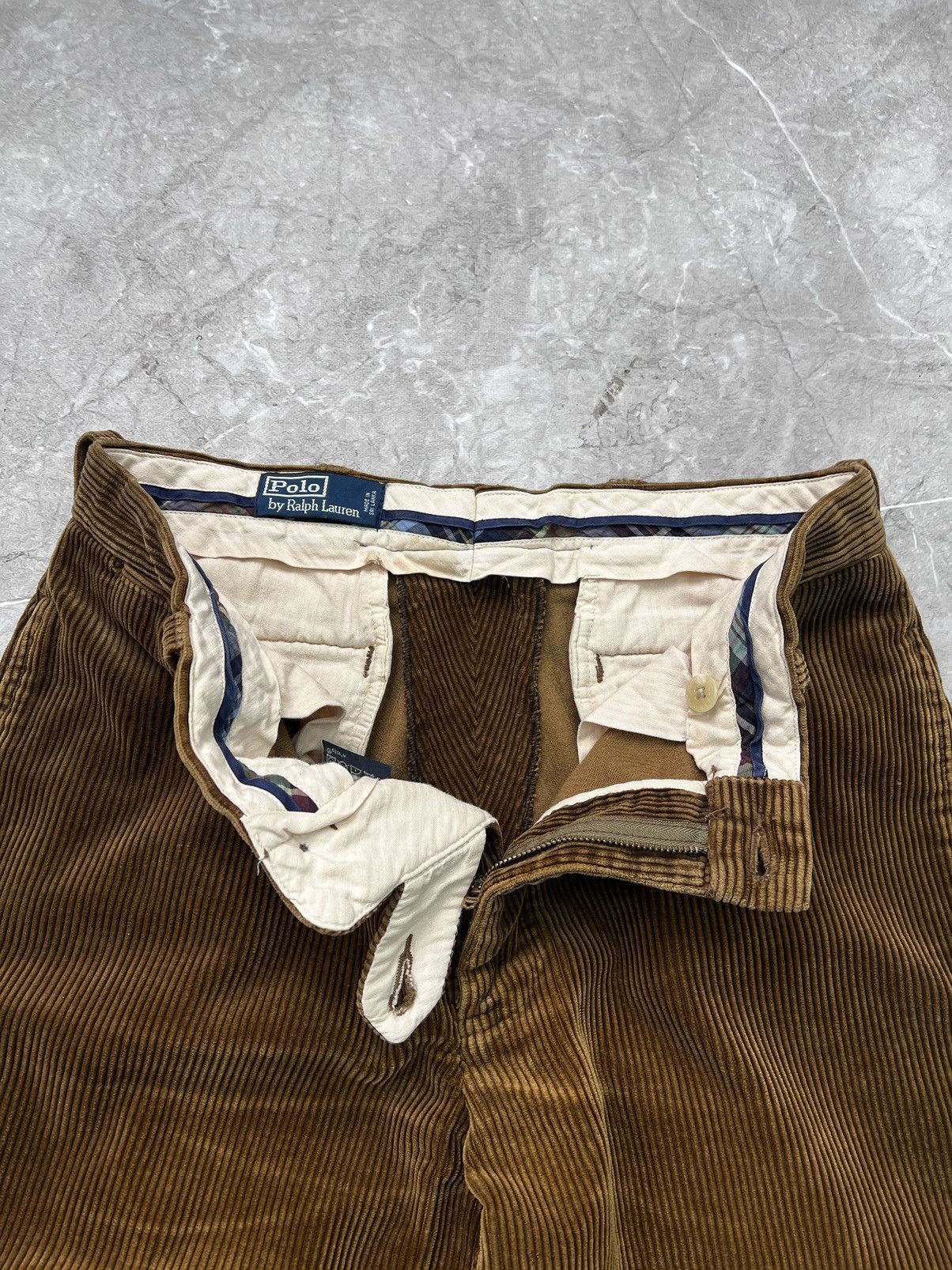 Polo Ralph Lauren × Vintage Vintage Velvet Corduroy Polo Ralph Lauren Baggy Pants Size US 34 / EU 50 - 6 Thumbnail