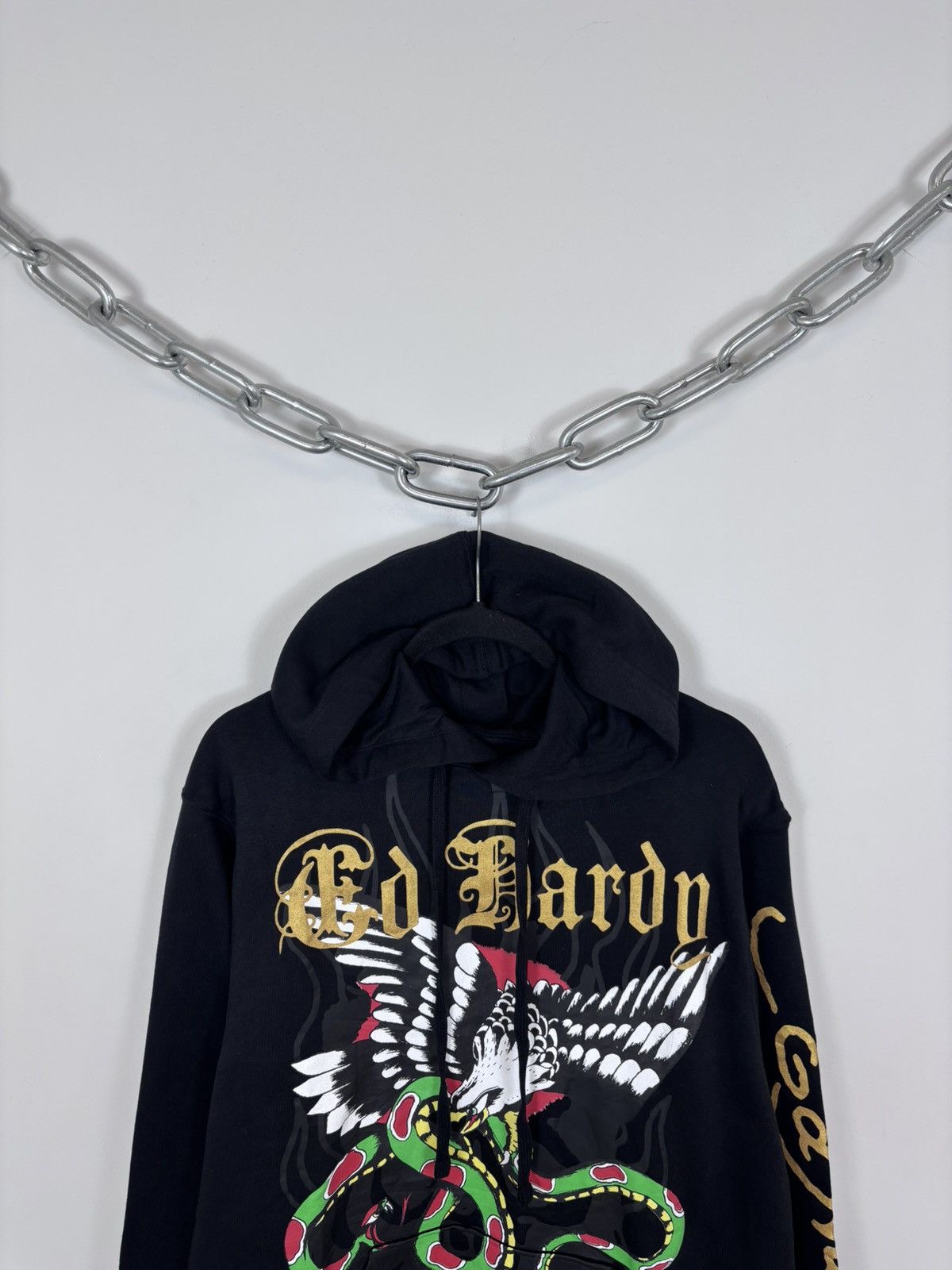 Ed Hardy Ed Hardy NWT Men’s Y2K Big Tattoo Logo Black Hype Hoodie Size US M / EU 48-50 / 2 - 3 Thumbnail