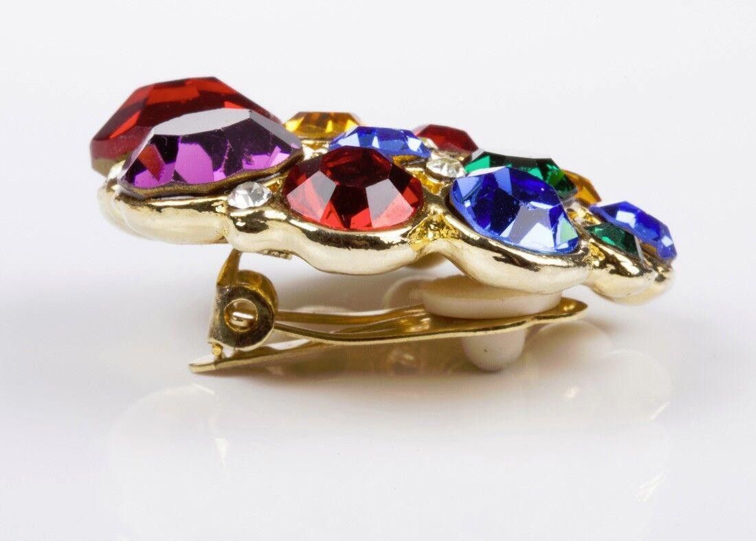 Designer Multi Colored Pave Rhinestone Earrings Size ONE SIZE - 4 Thumbnail