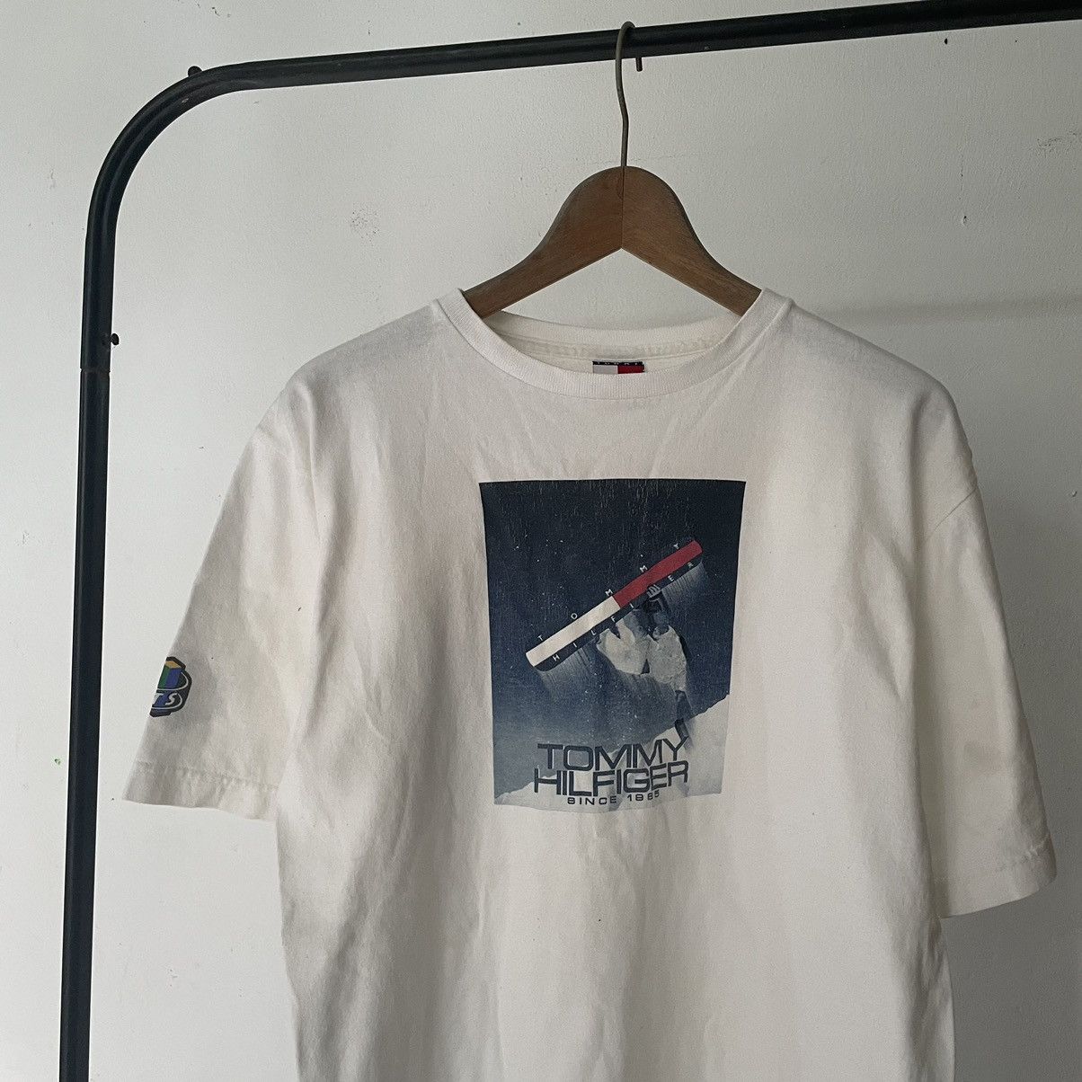 image of Nintendo x Tommy Hilfiger Vintage 90's N64 Tommy Hilfiger Snowboard Game Promo Shirt in White (Size