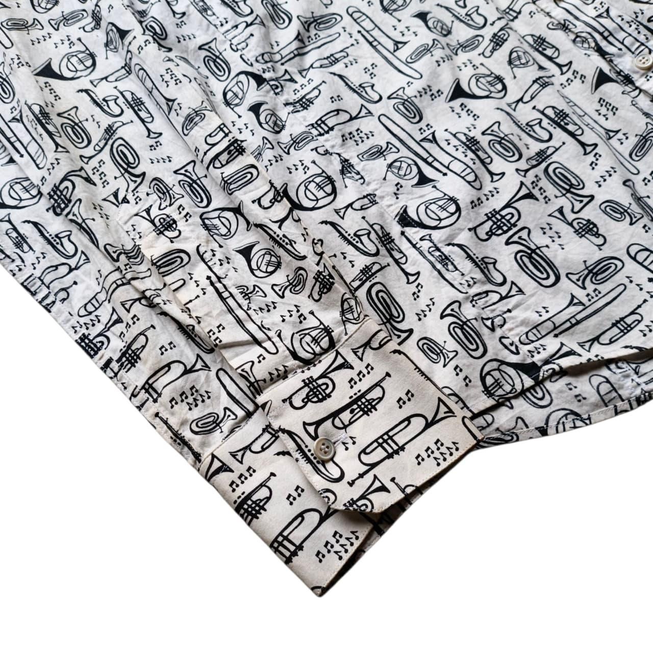 Dolce & Gabbana DOLCE & GABBANA Blouse White Musical Instrument Size US L / EU 52-54 / 3 - 5 Thumbnail