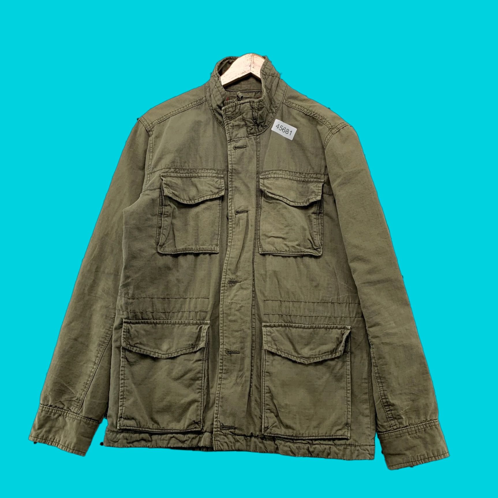 American Eagle Outfitters American Eagle Jacket Mens Small Green Army Field Coat Rip Stop Military Size US S / EU 44-46 / 1 - 1 Thumbnail