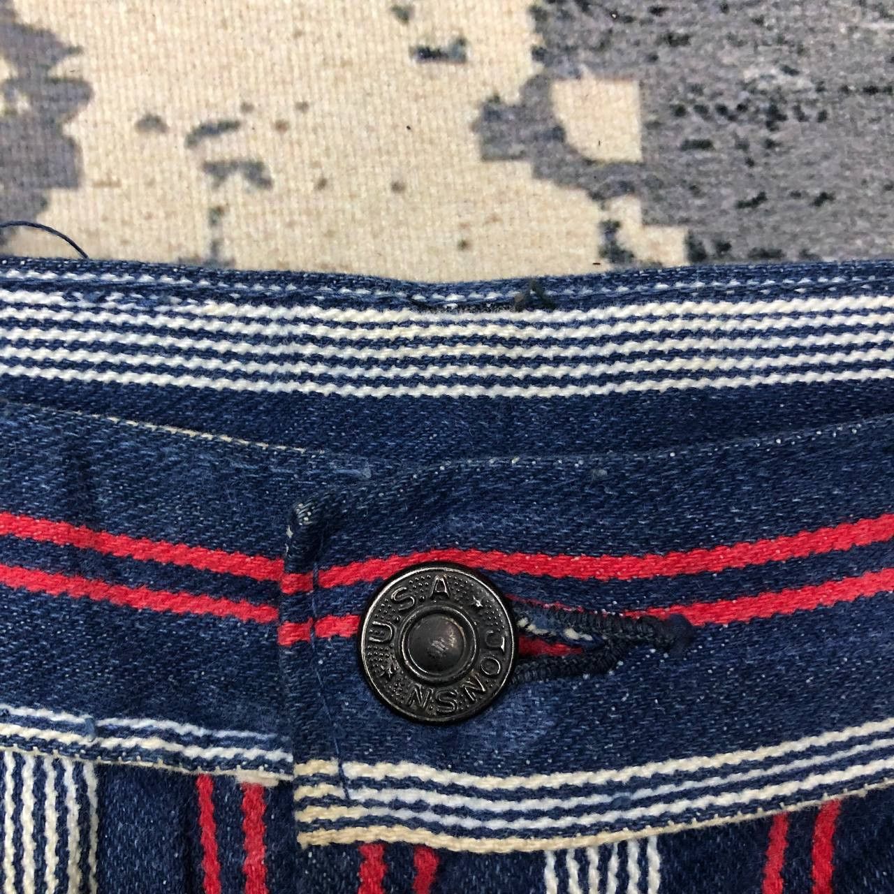 Other P439 VTG JONSN USA FLARED STRIPED JEANS Size US 30 / EU 46 - 5 Thumbnail