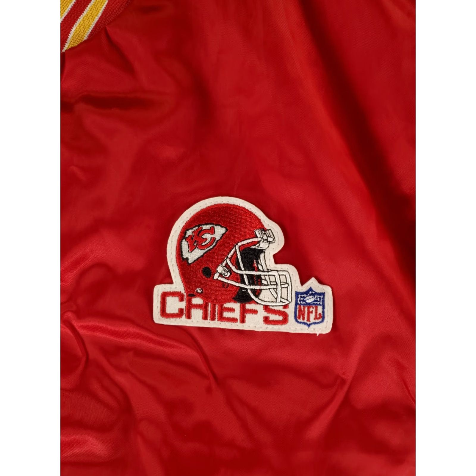Vintage Kansas City Chiefs Jacket Satin Bomber Red Yellow Mens XL Corning Red Yellow Size US XL / EU 56 / 4 - 2 Thumbnail