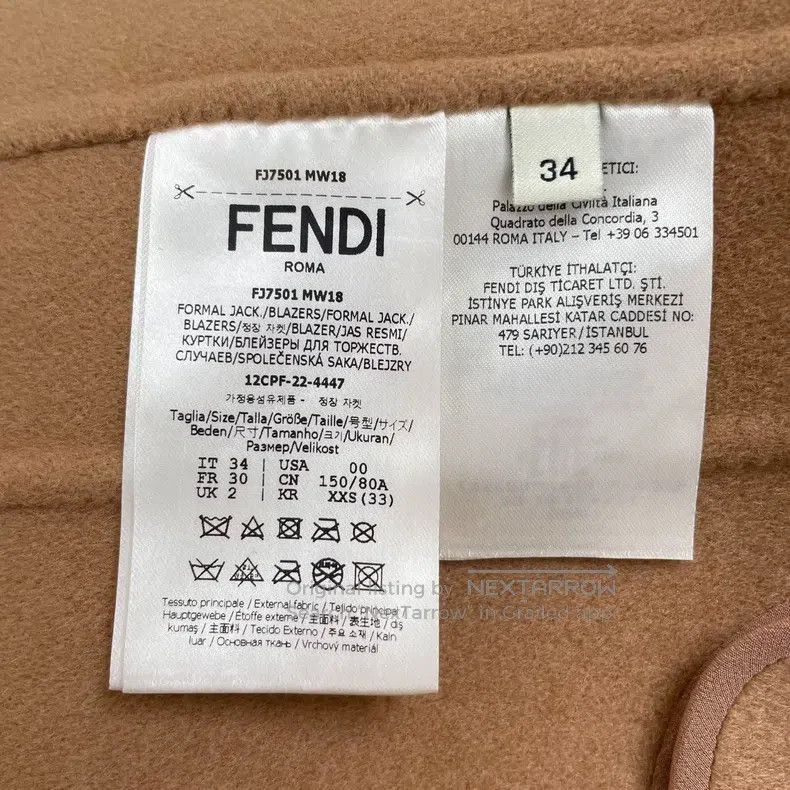 Fendi Fendi Beige Water Mink Goat Cashmere Women's Elegant Coat Size 4XL / US 24-26 - 7 Thumbnail
