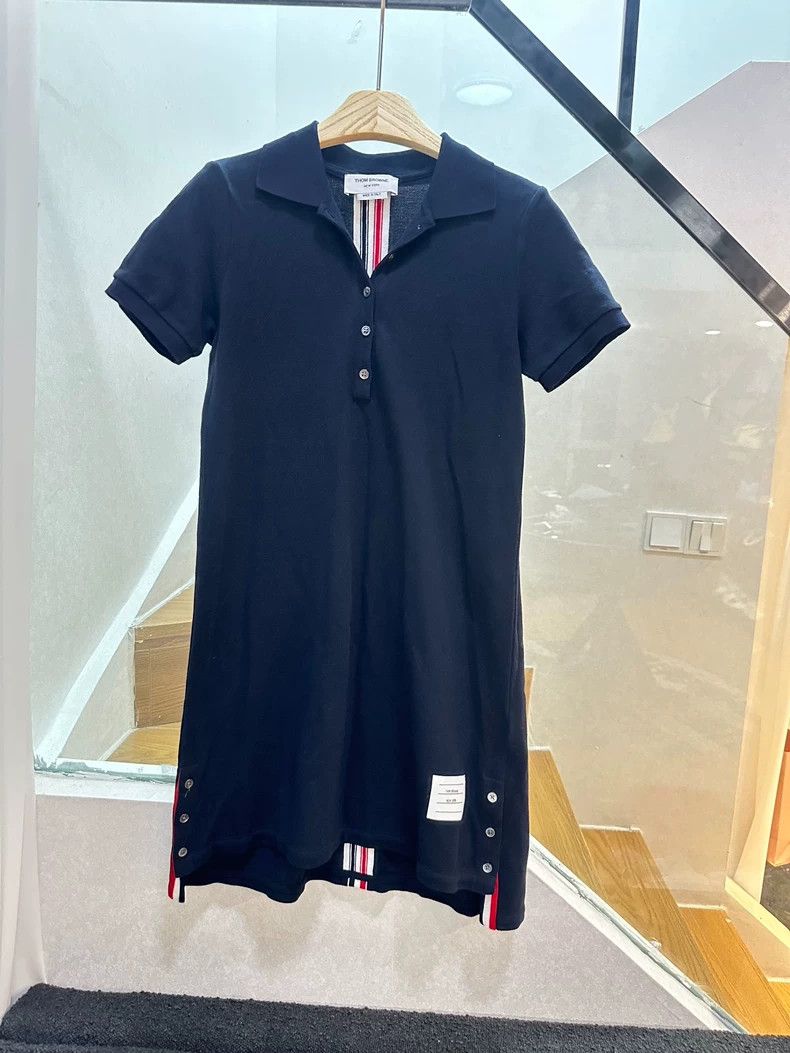 Thom Browne Thom Browne size38 Blue and green color stripes Polo collar Size XS / US 0-2 / IT 36-38 - 1 Thumbnail