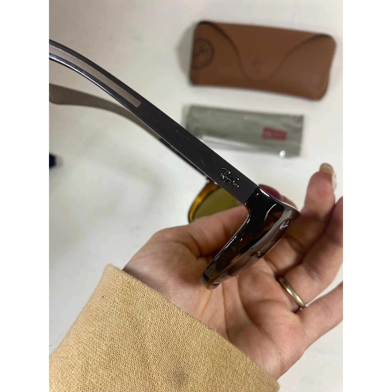 RayBan Ray-Ban Sunglasses in Light Havana Brown Size ONE SIZE - 7 Thumbnail