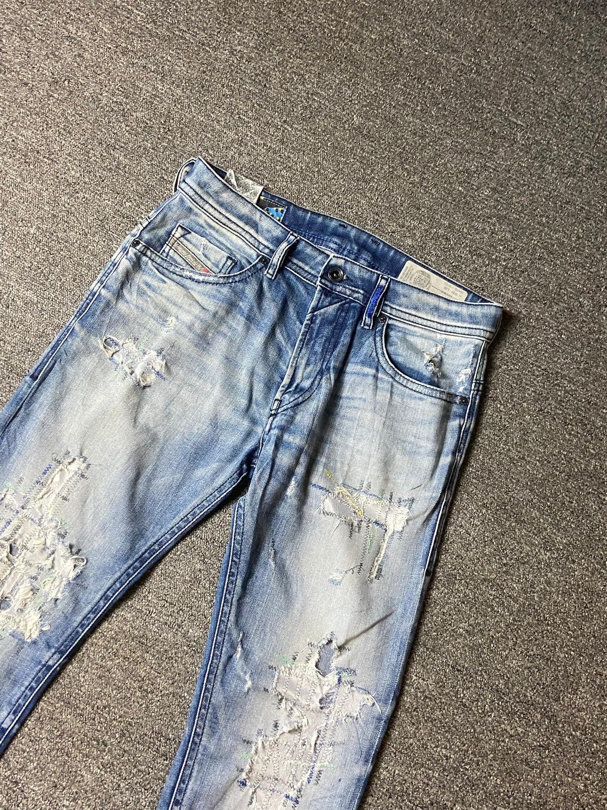Diesel × Japanese Brand × Vintage Diesel x Thommer Slim Skinny Ripped Denim Jeans (128) Size US 31 - 8 Thumbnail