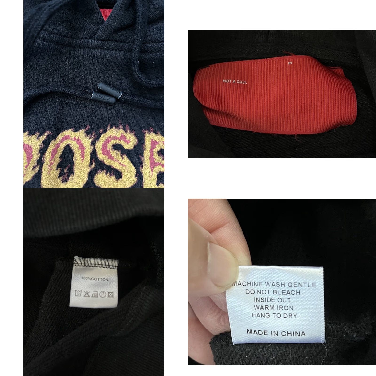 Vintage SAINT JHN x Future Roses Mens Black Hoodie Sweatshirt Merch Tour Not A Cult Rap Hoodie Sweatshirt Mens Black Roses 2020s Mens Size US M / EU 48-50 / 2 - 8 Thumbnail