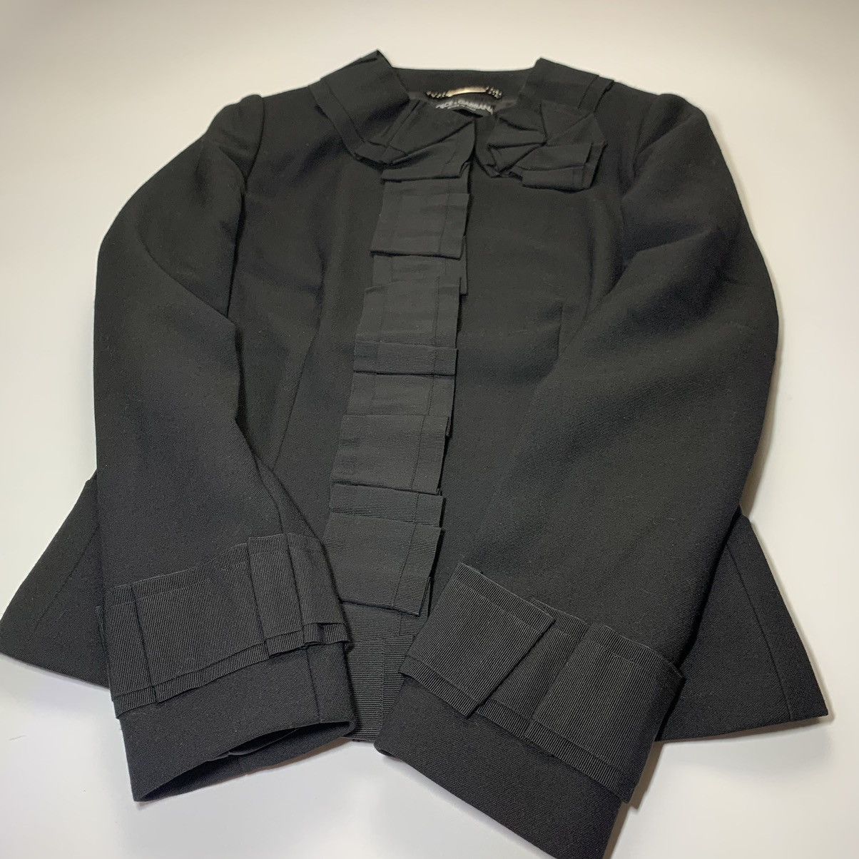 Dolce & Gabbana Dolce & Gabbana Ruffled Piping Flower Blazer / Jacket Size S / US 4 / IT 40 - 5 Thumbnail