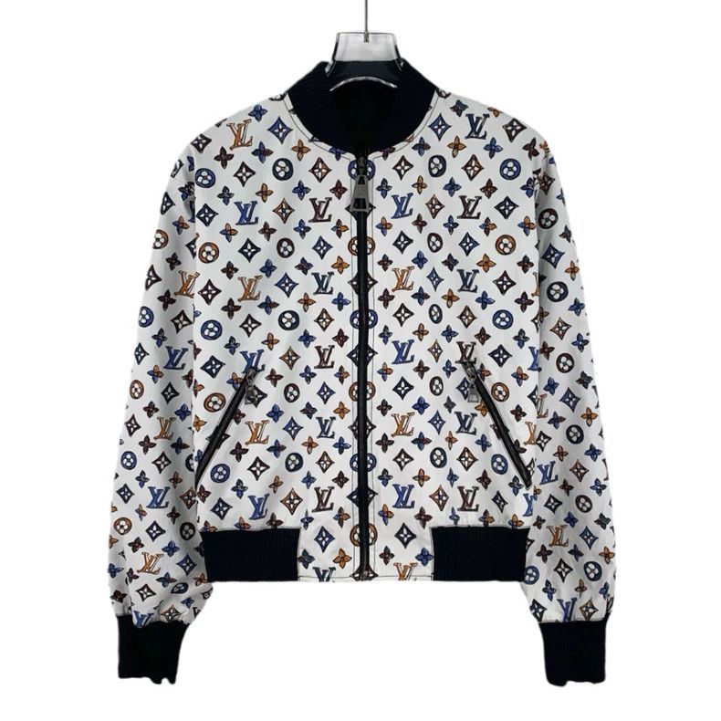 Louis Vuitton Louis Vuitton Color-block logo full-print cotton stand-up Size XXS / US 00 / IT 34 - 1 Thumbnail
