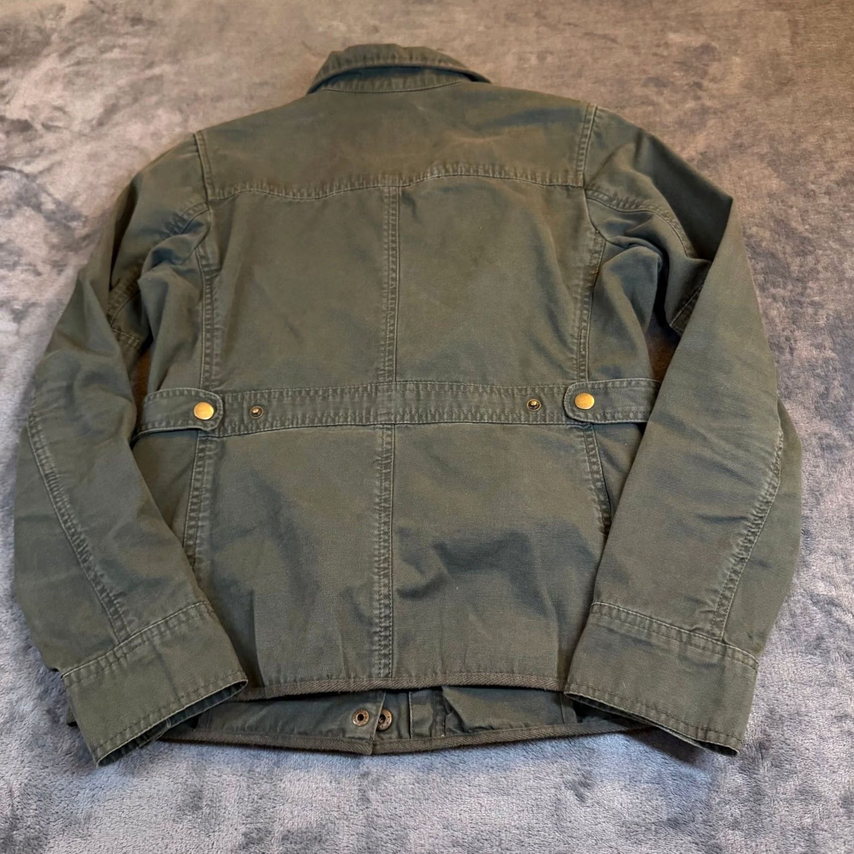 Vintage KUT from the Kloth Olive Green Utility Jacket Women's S Military Jacket Pockets Zip Button Front Size S / US 4 / IT 40 - 4 Thumbnail