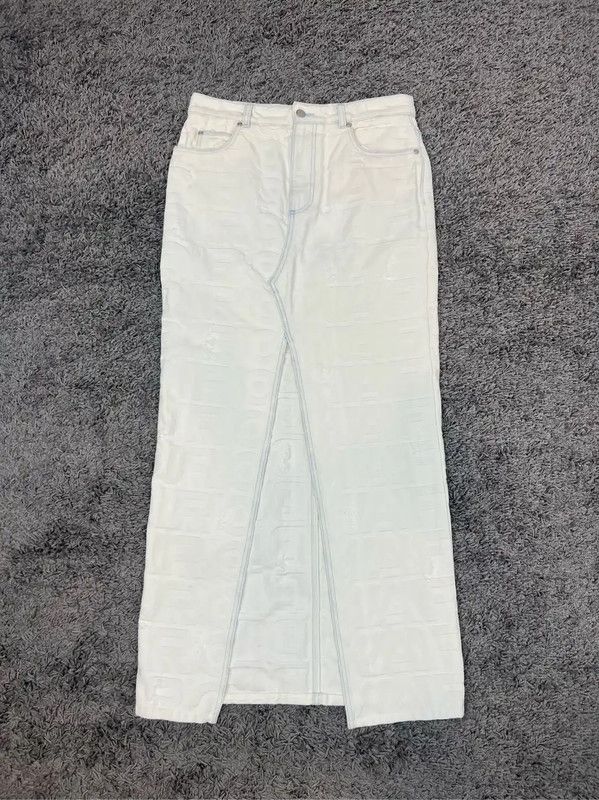 Fendi Fendi White Cotton Women's Jeans 0089 Size 28" / US 6 / IT 42 - 1 Thumbnail