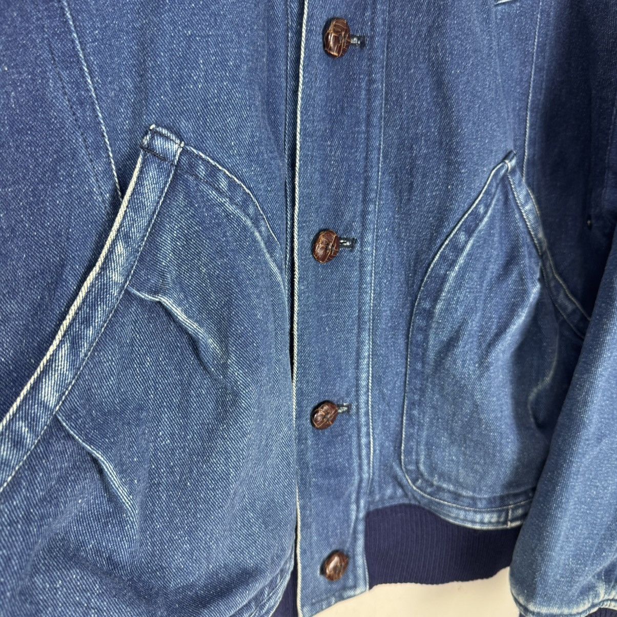 Melrose 🌟VINTAGE 80s MELROSE DENIM BOMBER JACKET Size US M / EU 48-50 / 2 - 6 Thumbnail