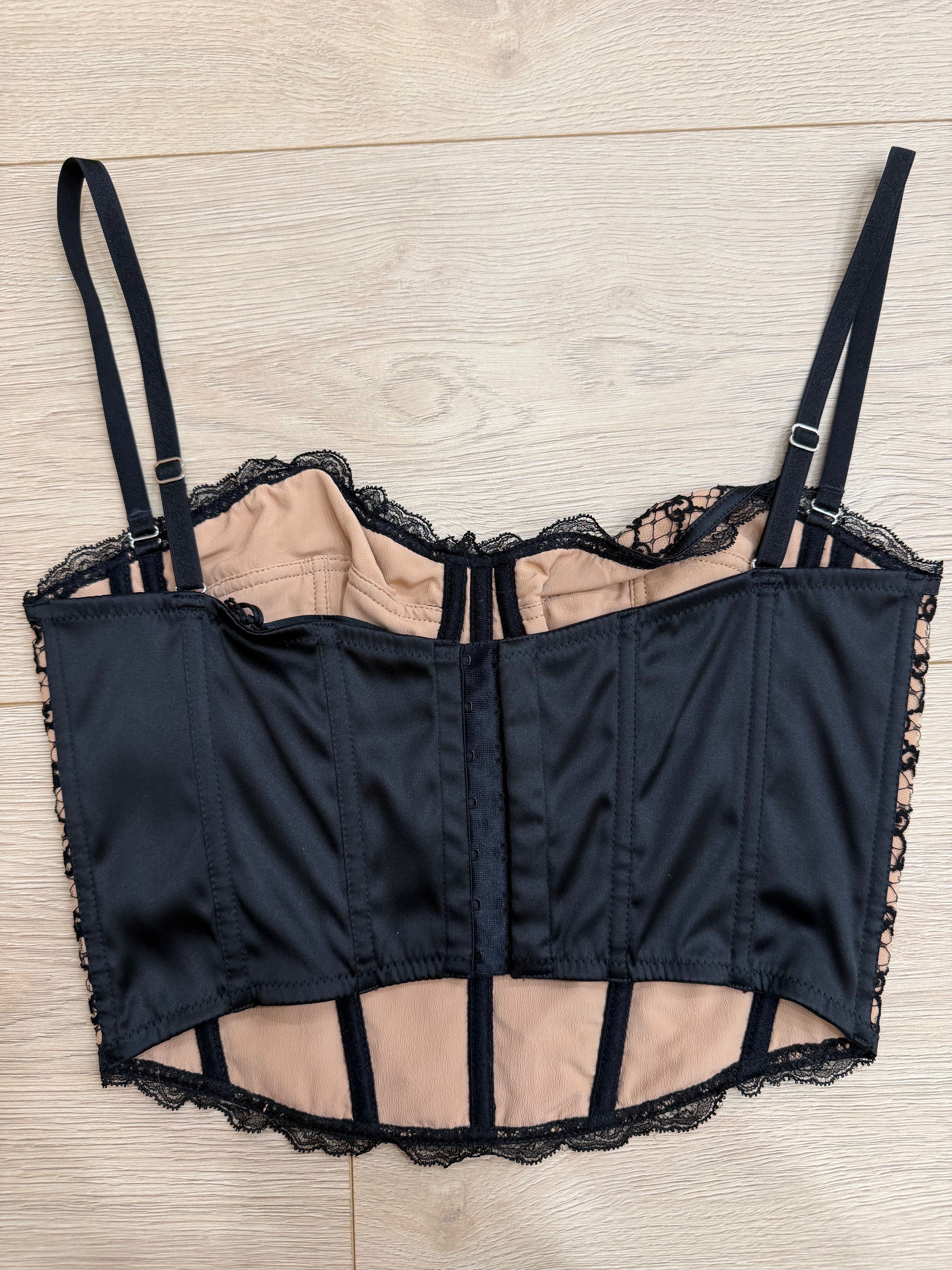 Gucci Gucci GG Net Corset Nude Lace Logo Bustier Shirt Top Medium Size M / US 6-8 / IT 42-44 - 8 Thumbnail