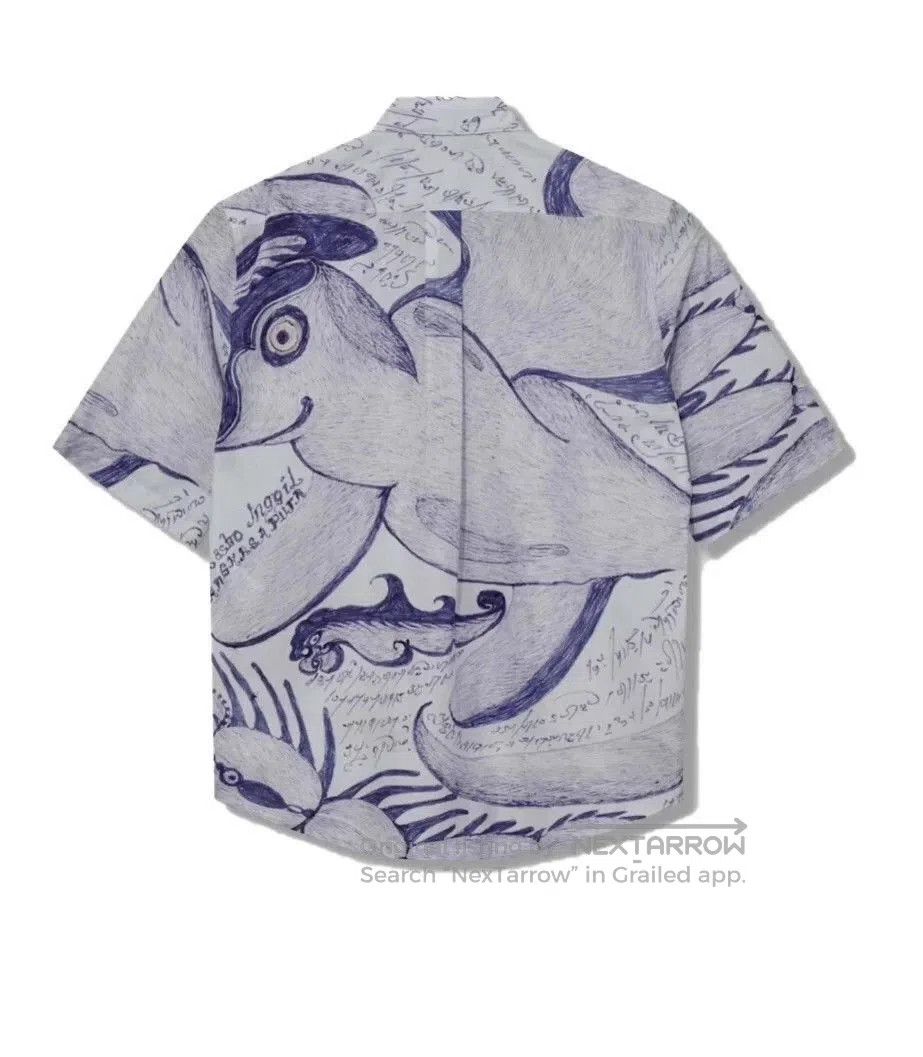 Lemaire Multi-Print Short Sleeve Button-Up Shirt. Size US L / EU 52-54 / 3 - 2 Thumbnail