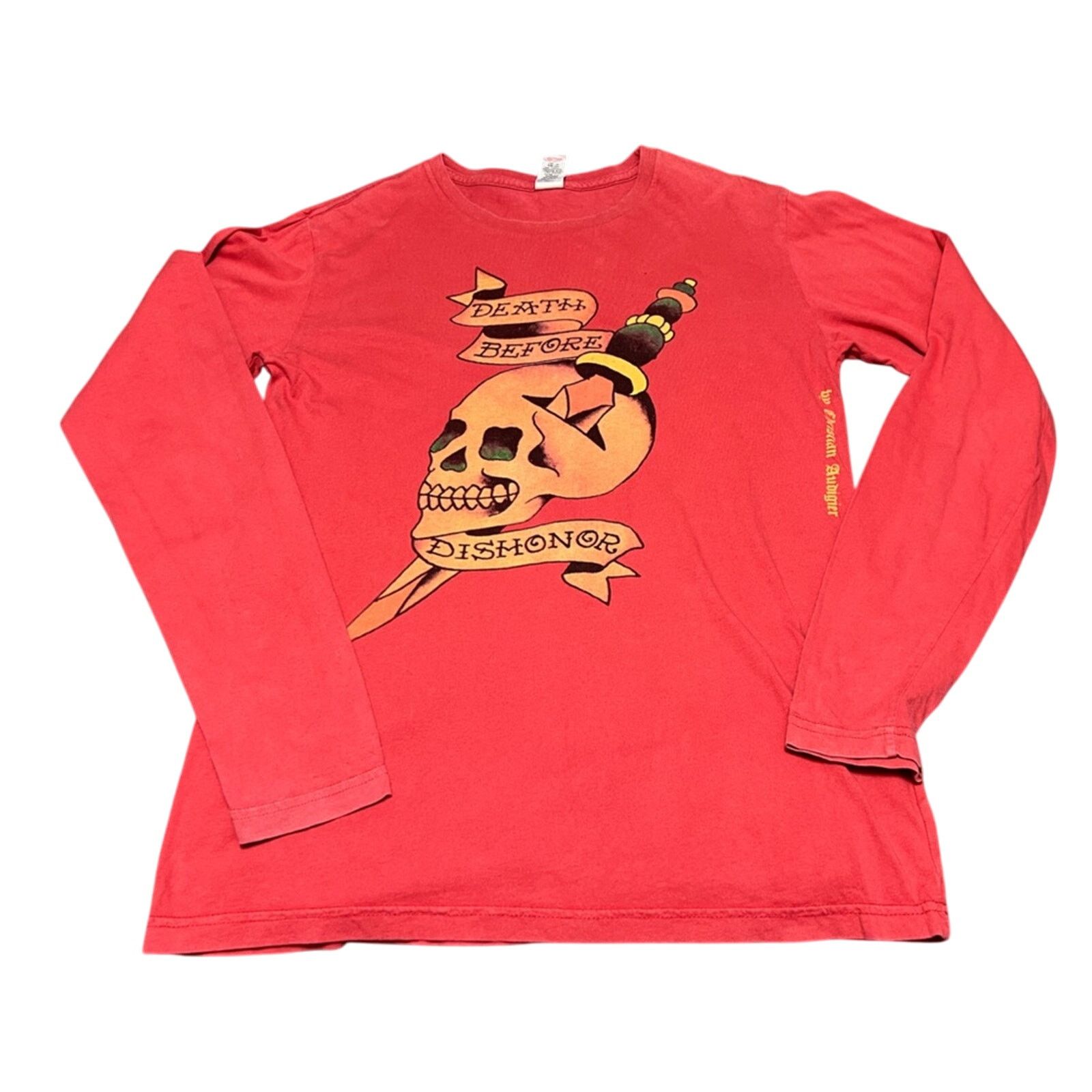 Ed Hardy Ed Hardy Christian Audigier Death Dishonor Long Sleeve Shirt Size US M / EU 48-50 / 2 - 1 Thumbnail