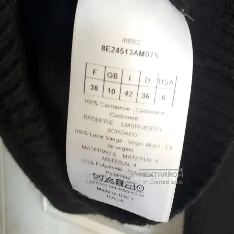 Dior Dior Black Cashmere Sweater with Embroidery . Size S / US 4 / IT 40 - 4 Thumbnail