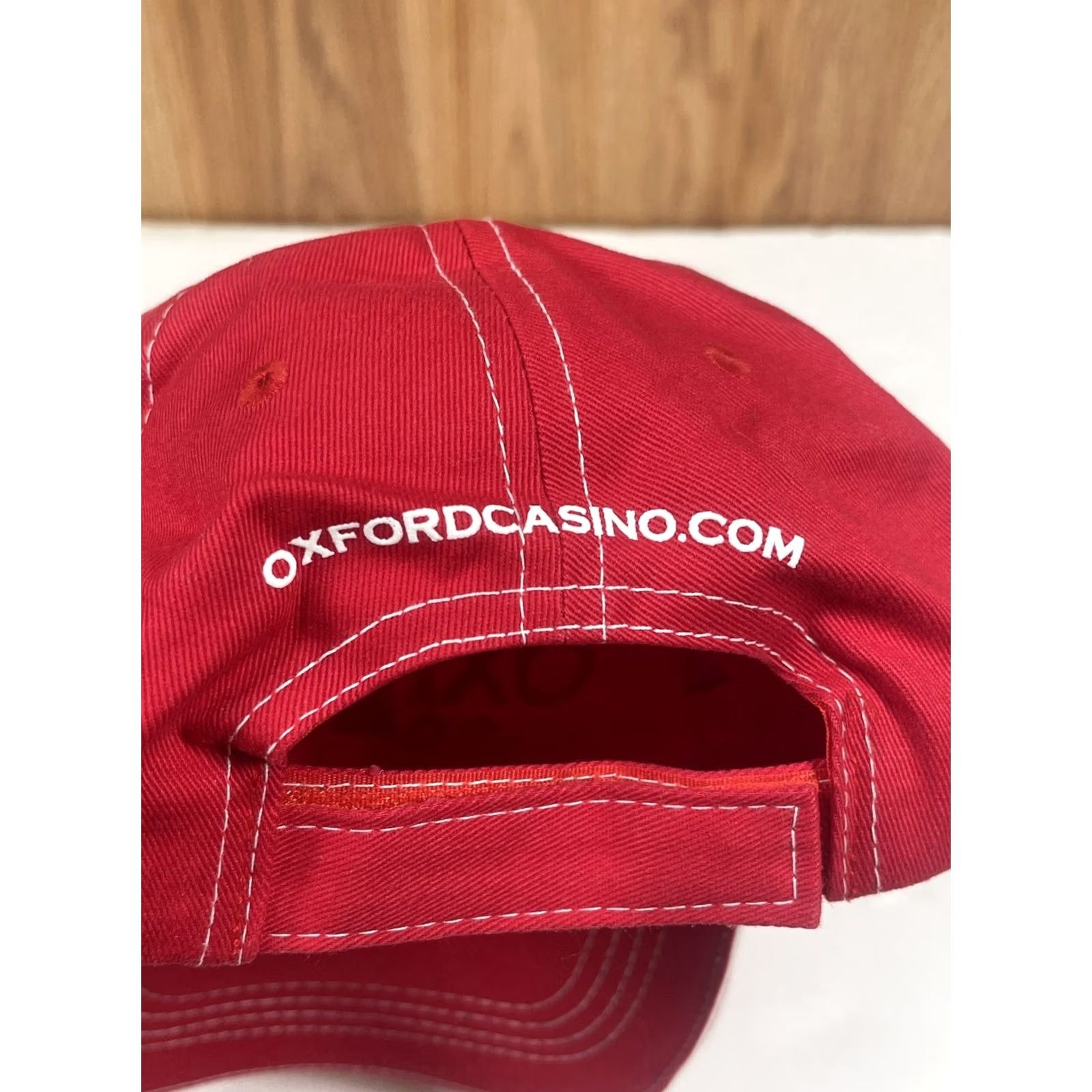 Vintage Vitronic Hat Adult Red Oxford Casino Adjustable Strap Back Cap One Size Fits All Size ONE SIZE - 7 Thumbnail