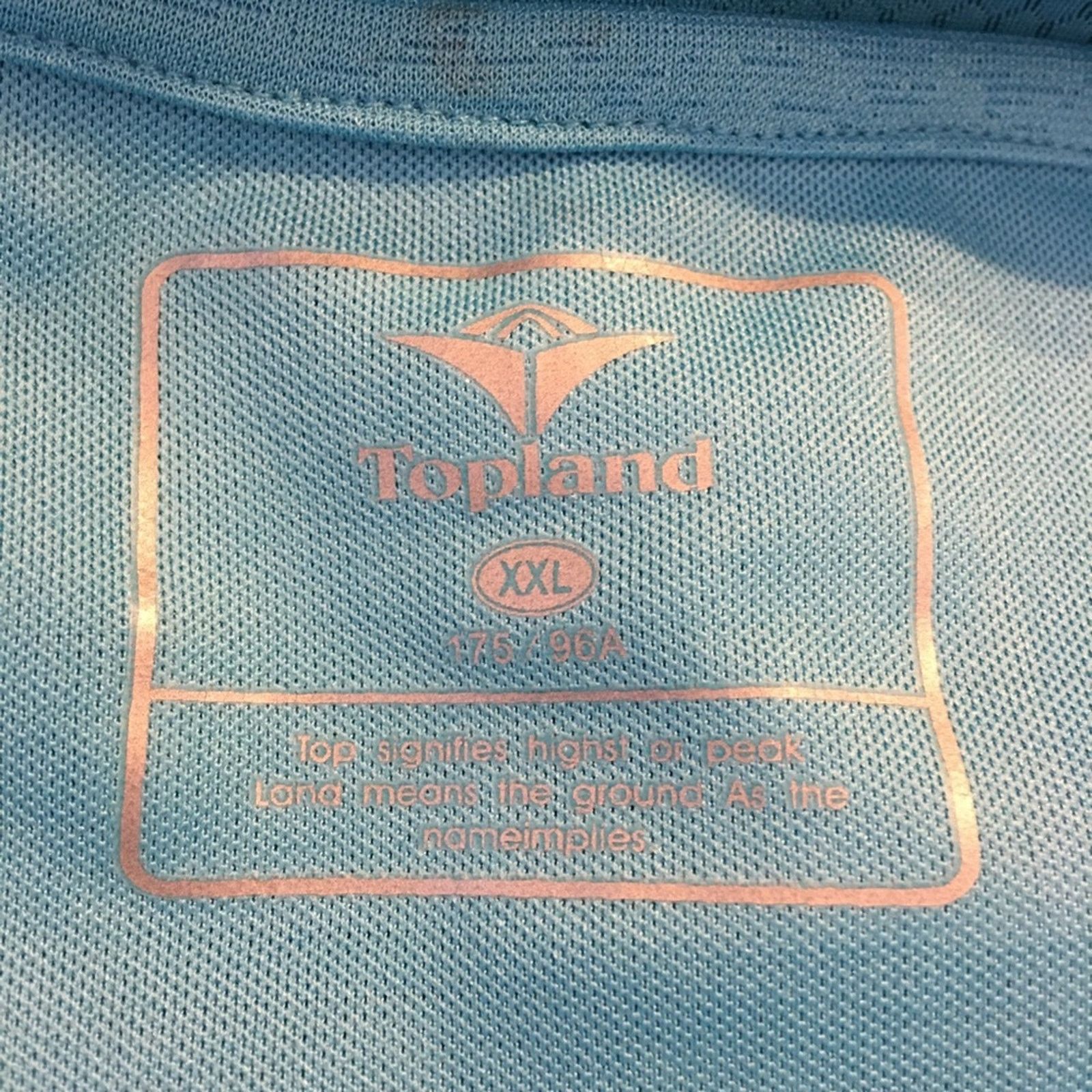 Designer Ladies Topland blue athletic short sleeve top NWT Size XXL / US 16-18 / IT 52-54 - 8 Thumbnail