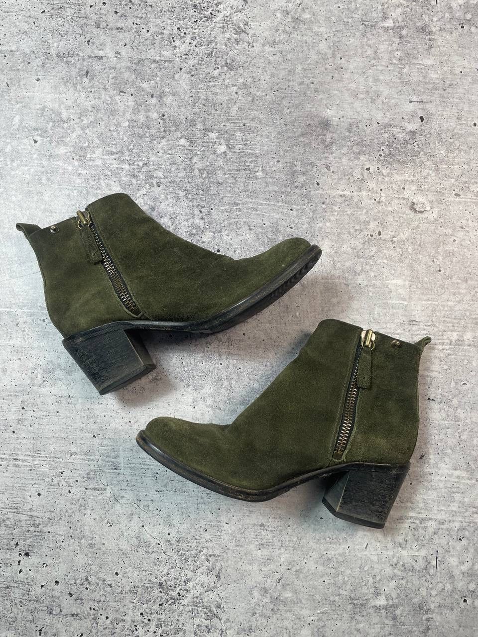Diesel Vintage 00s Diesel Suede Ankle Boots Shoes Y2K Size US 7 / IT 37 - 4 Thumbnail