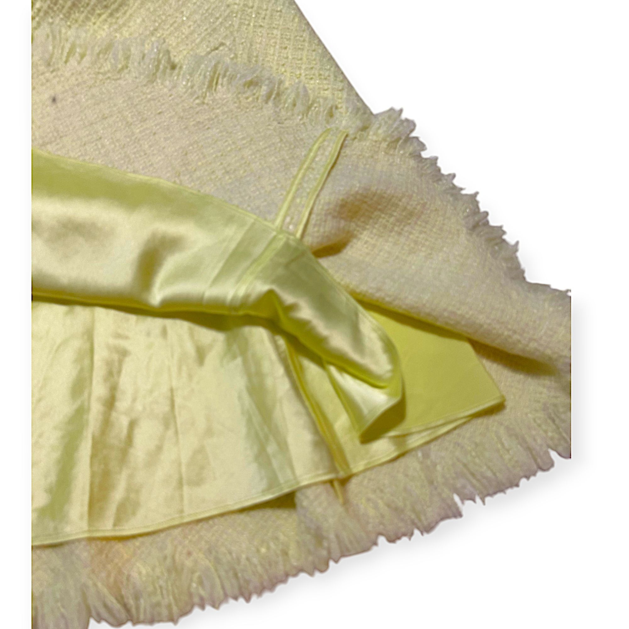 Alexander Wang Alexander Wang Yellow Frayed Tweed Midi Skirt, Size S Size 27" / US 4 / IT 40 - 10 Thumbnail