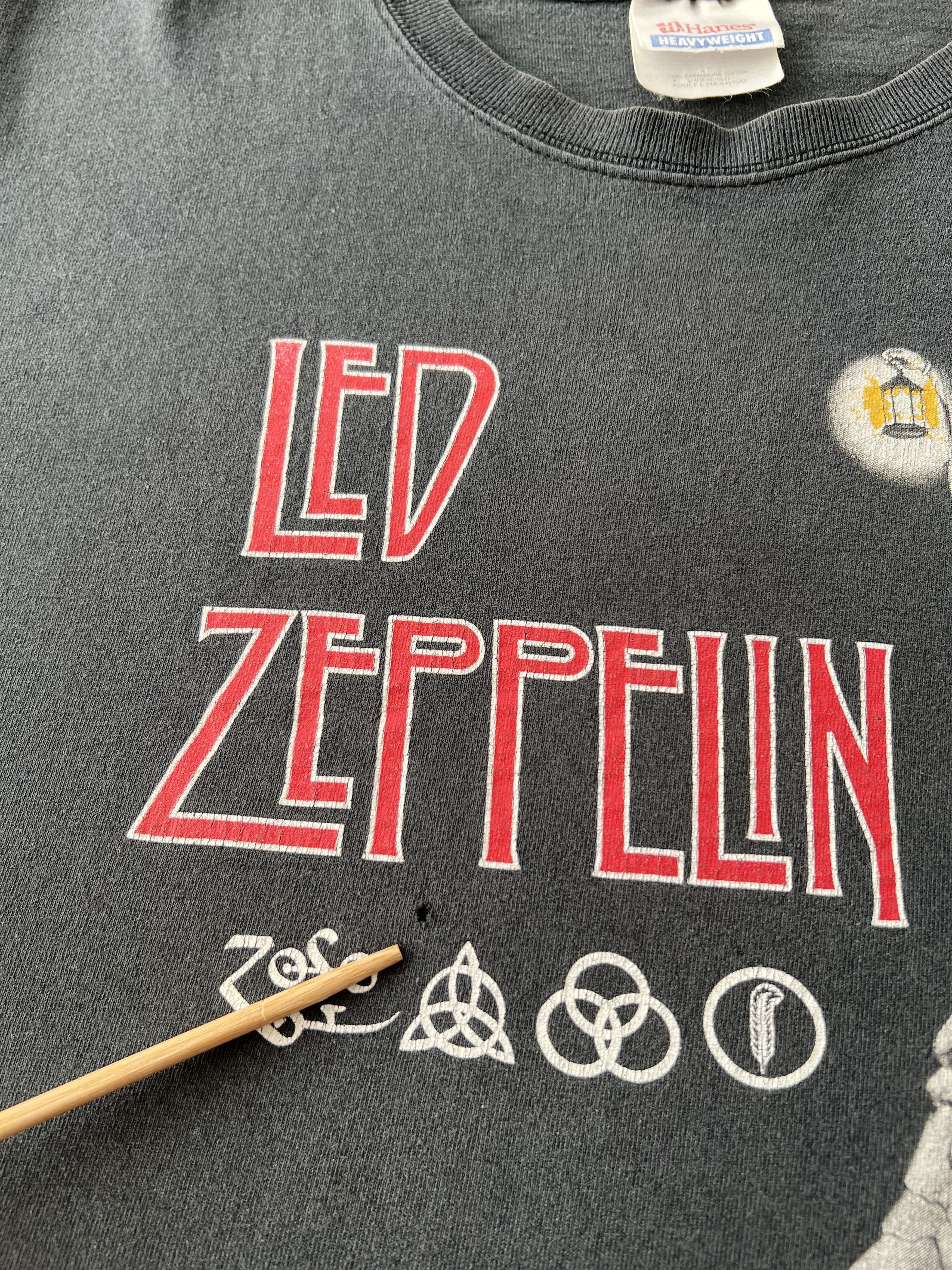 Band Tees Vintage 2004 Led Zeppelin Stairway to Heaven Black T-shirt Size US L / EU 52-54 / 3 - 4 Thumbnail