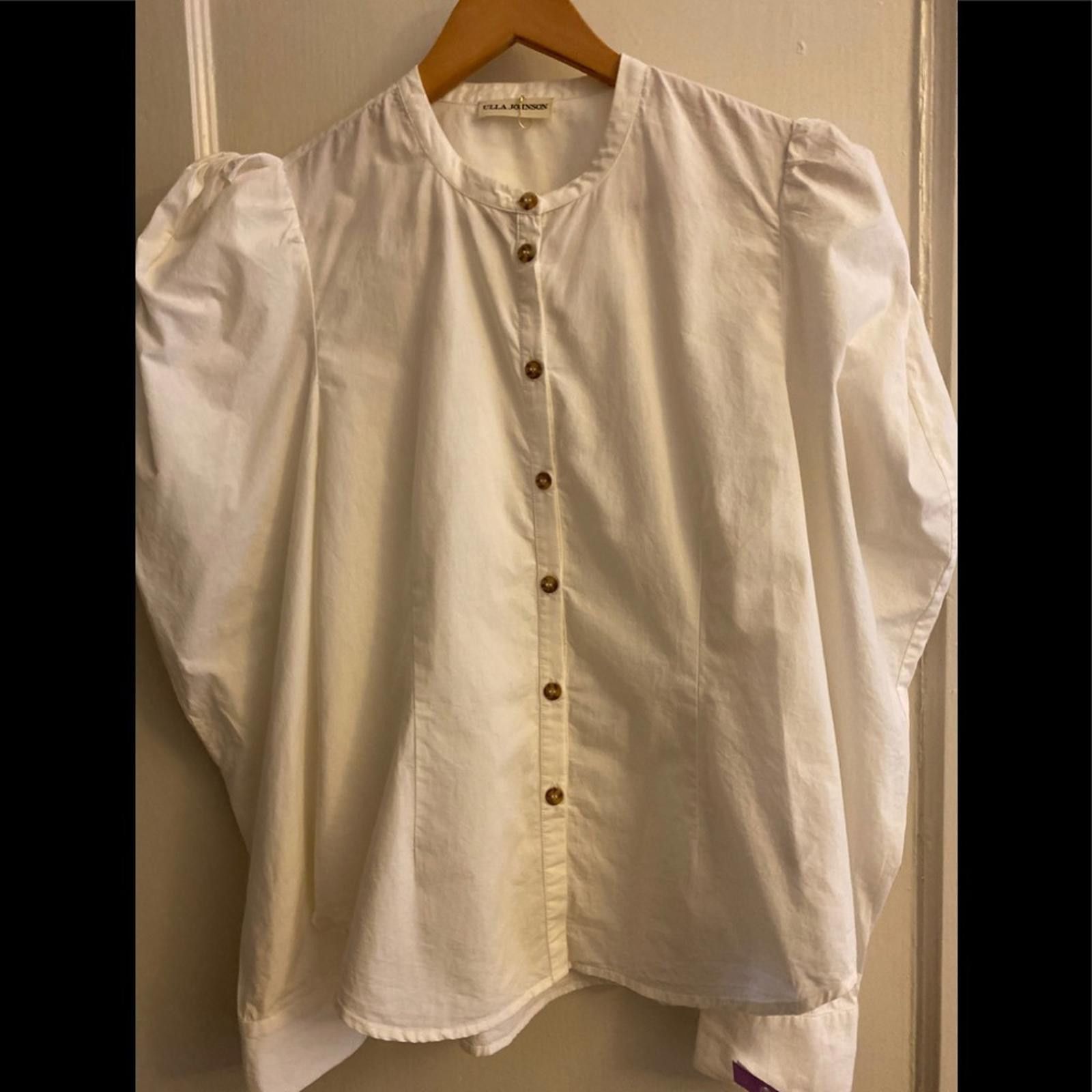 Ulla Johnson Willa Top White Cotton Size M / US 6-8 / IT 42-44 - 3 Thumbnail