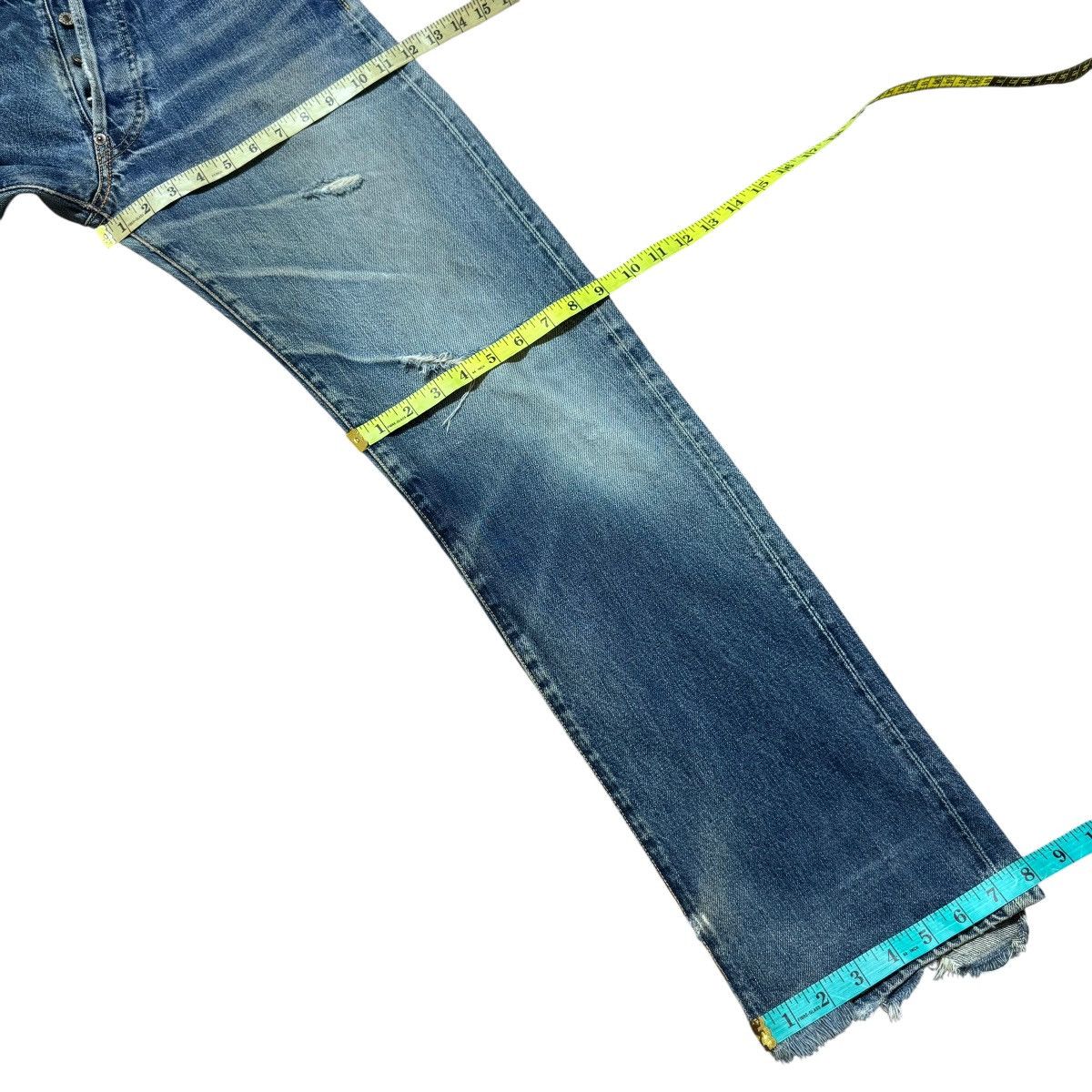 Evisu Vintage Evis Denim Selvedge Jeans Distressed Size US 30 / EU 46 - 22 Thumbnail