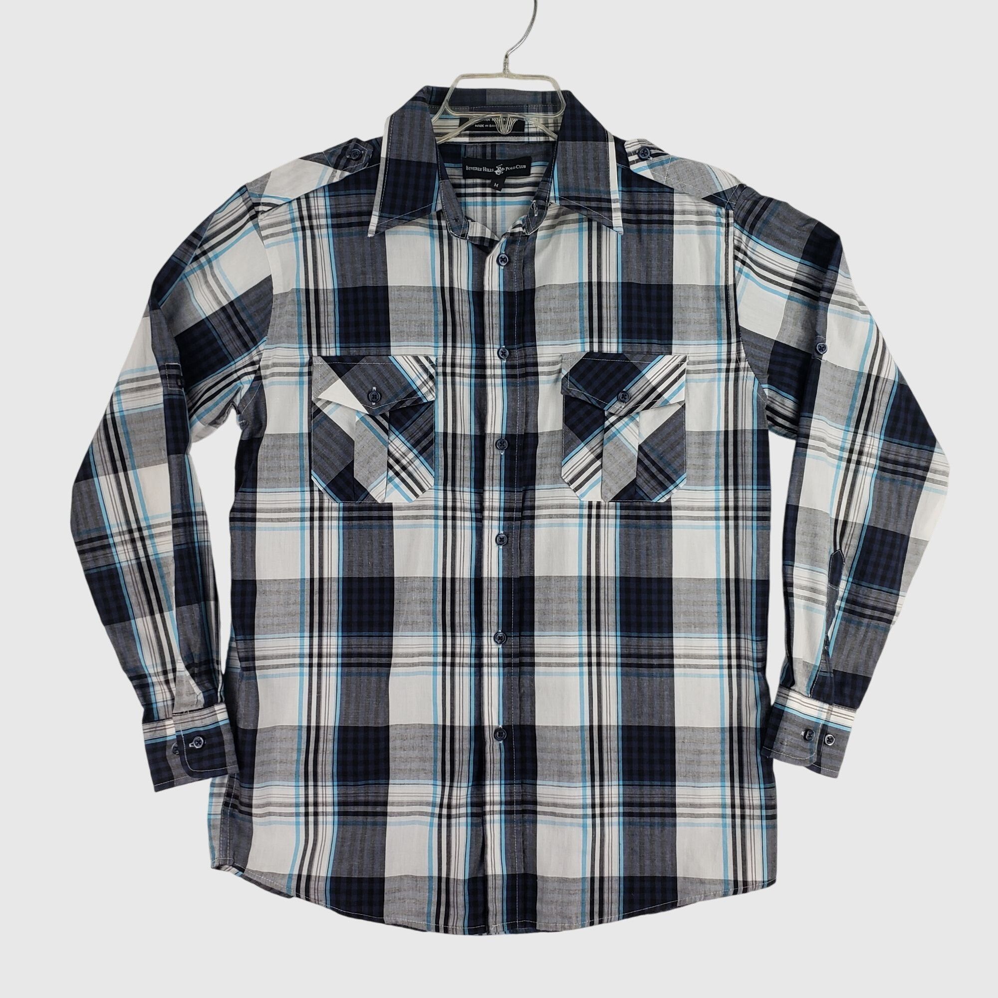 Beverly Hills Polo Club Beverly Hills Polo Club Plaid Button Down Shirt Long Sleeve Size US M / EU 48-50 / 2 - 3 Thumbnail
