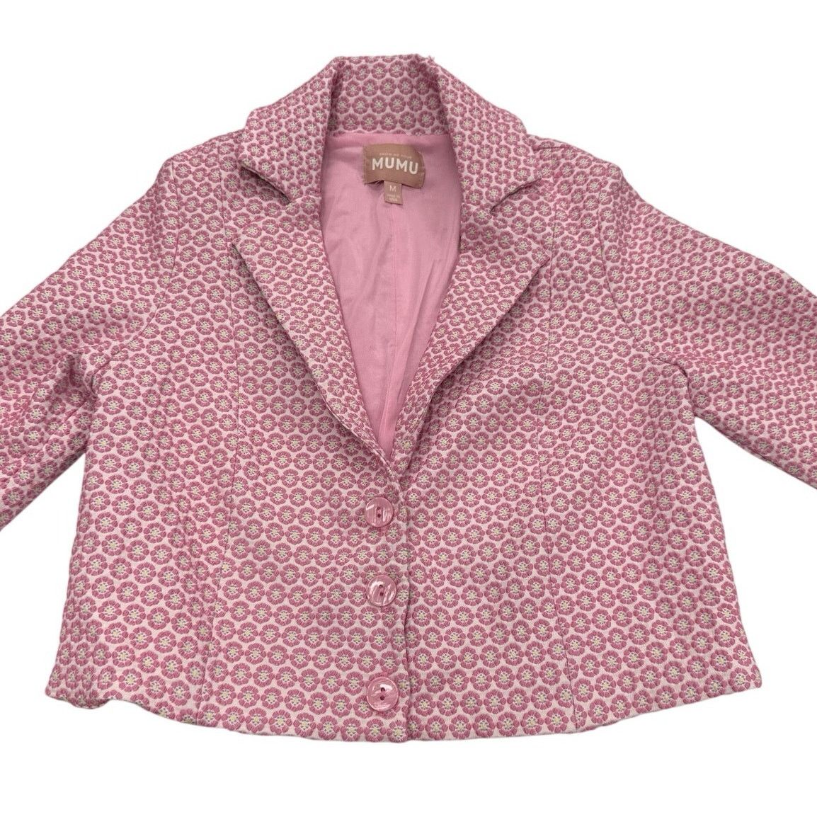 Show Me Your MuMu Show Me Your Mumu Waldorf Jacket Pink Jacquard Blazer M Size M / US 6-8 / IT 42-44 - 2 Thumbnail