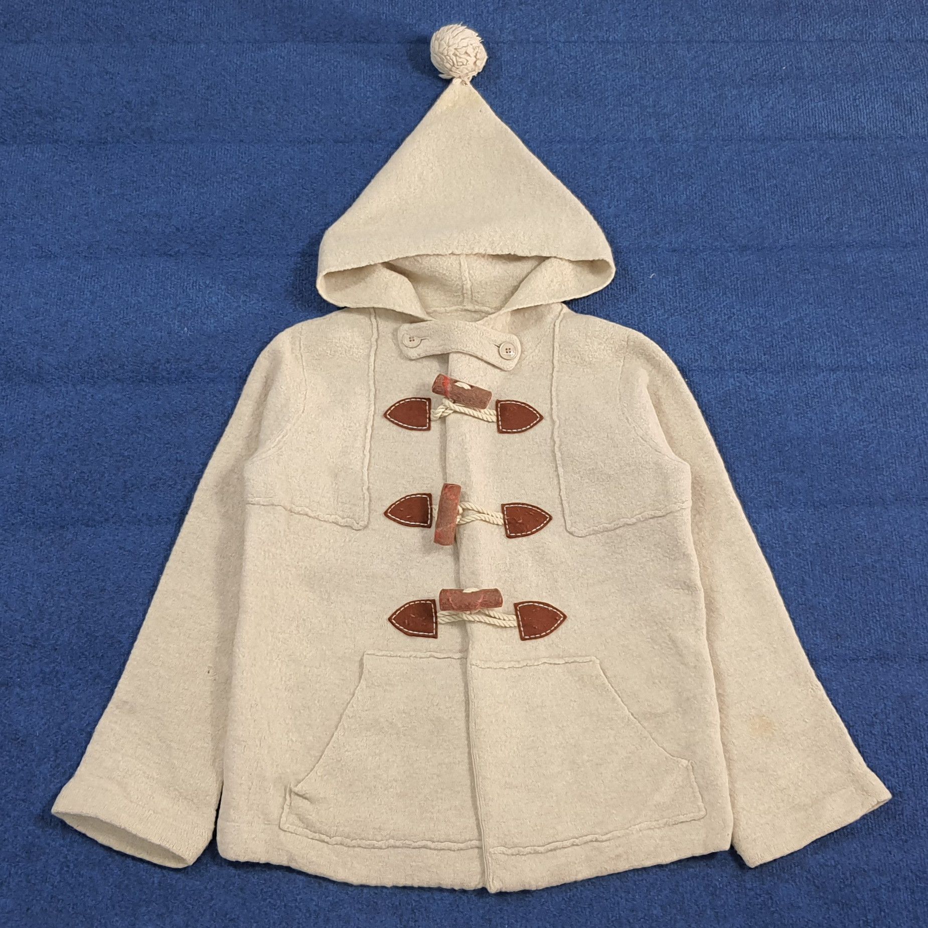 Ne-Net Vintage Né-net Wool Duffle Coat with Pixie Elf Hood C302N24 Size S / US 4 / IT 40 - 1 Thumbnail