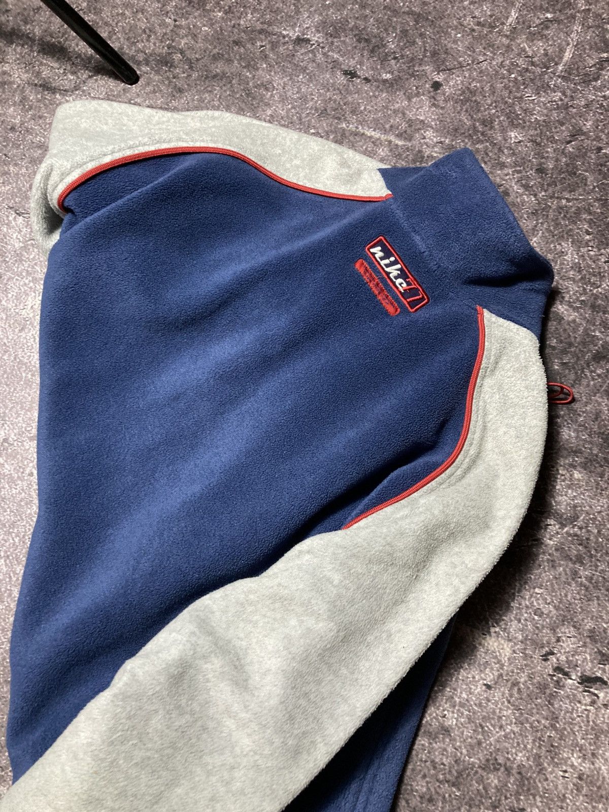 Vintage Vintage Nike Spellout Half Zip Fleece Pullover Mens L Blue Size US L / EU 52-54 / 3 - 8 Thumbnail