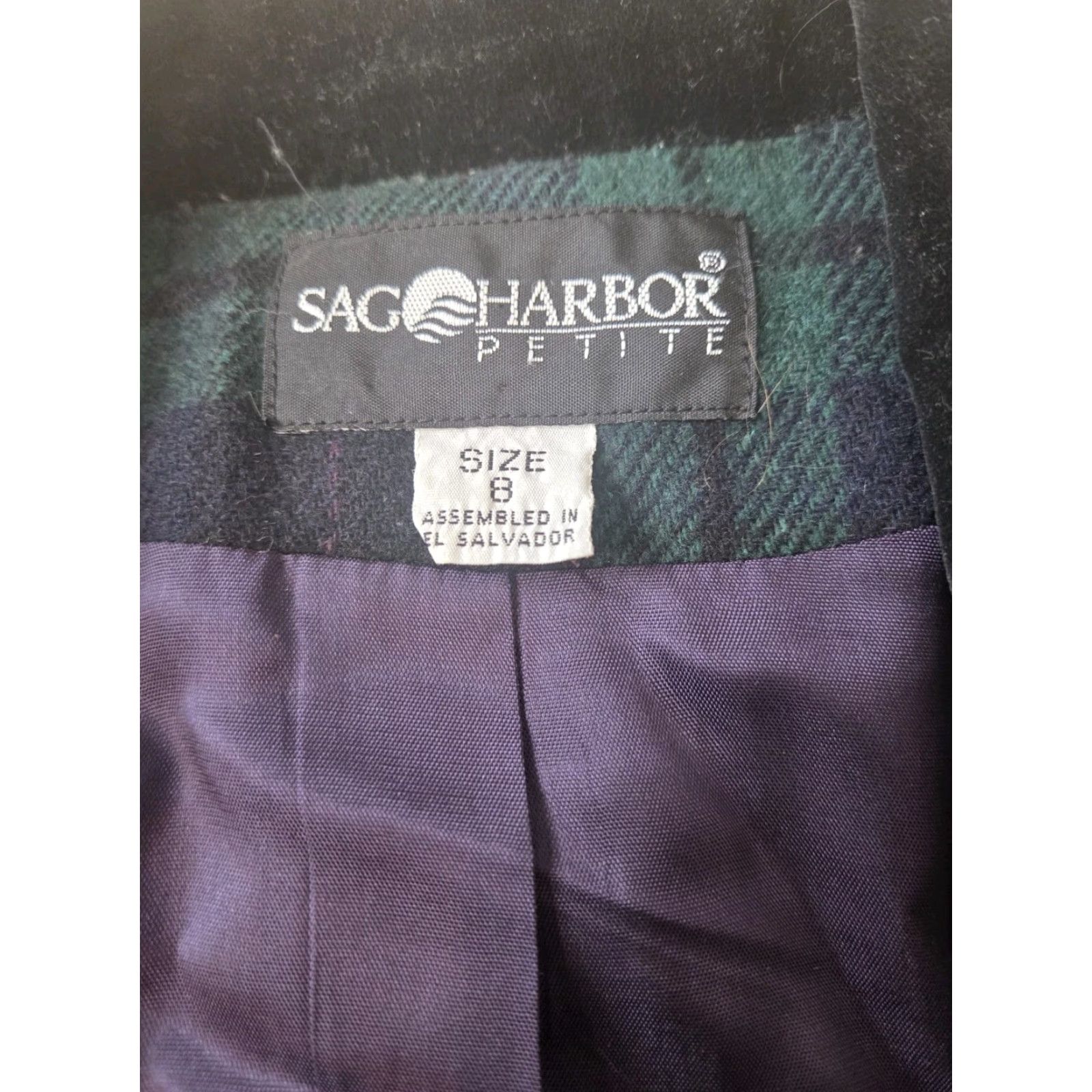 Vintage Vtg Sag Harbor 2 Pc Blazer Suit Set Wool Blend Pleated Shorts Tartan Plaid 1980s Small Wool Blazer & Shorts Set Mens Ladies? Size 28" / US 6 / IT 42 - 6 Thumbnail