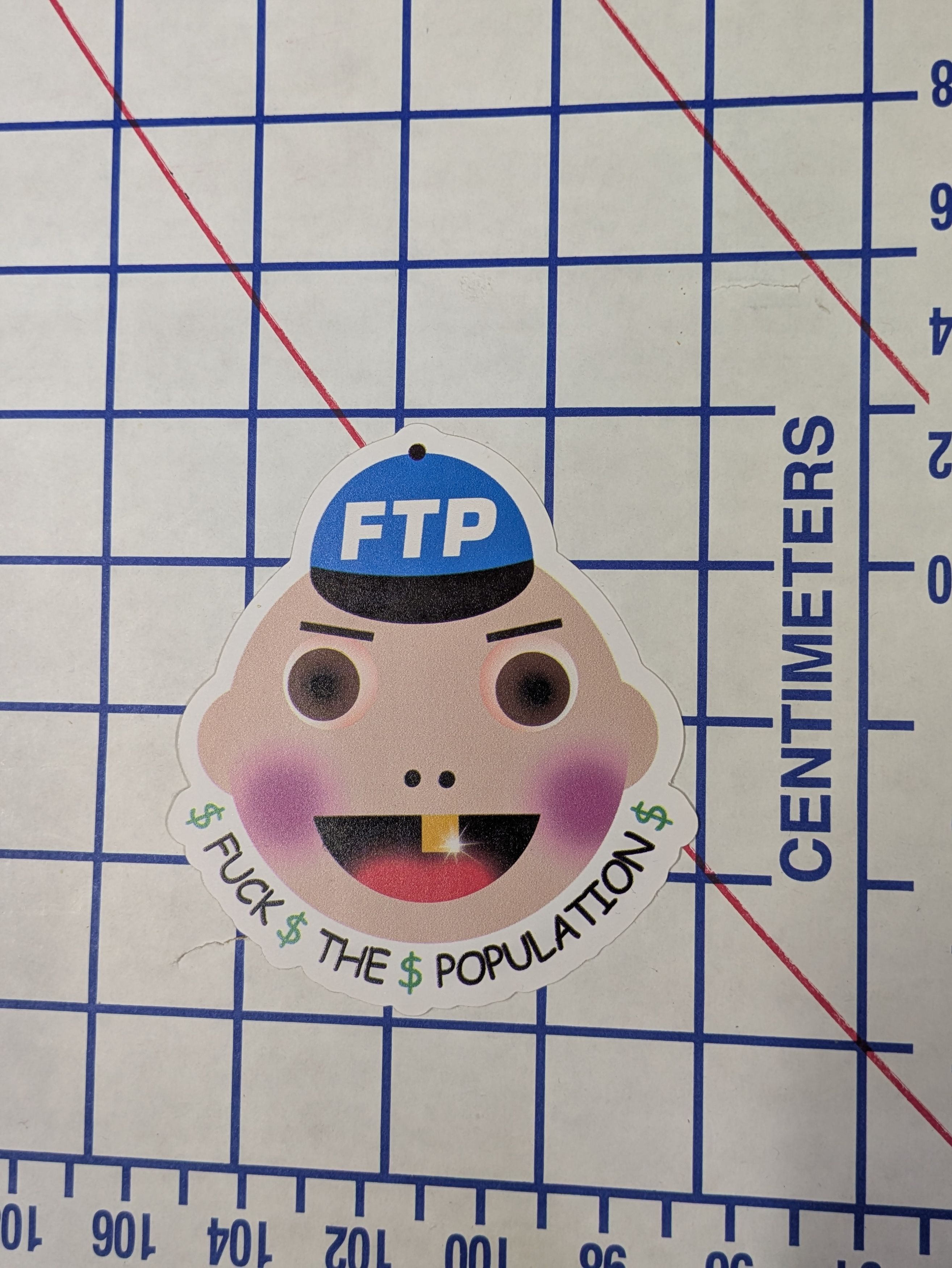 Fuck The Population FTP Sticker Size ONE SIZE - 1 Preview