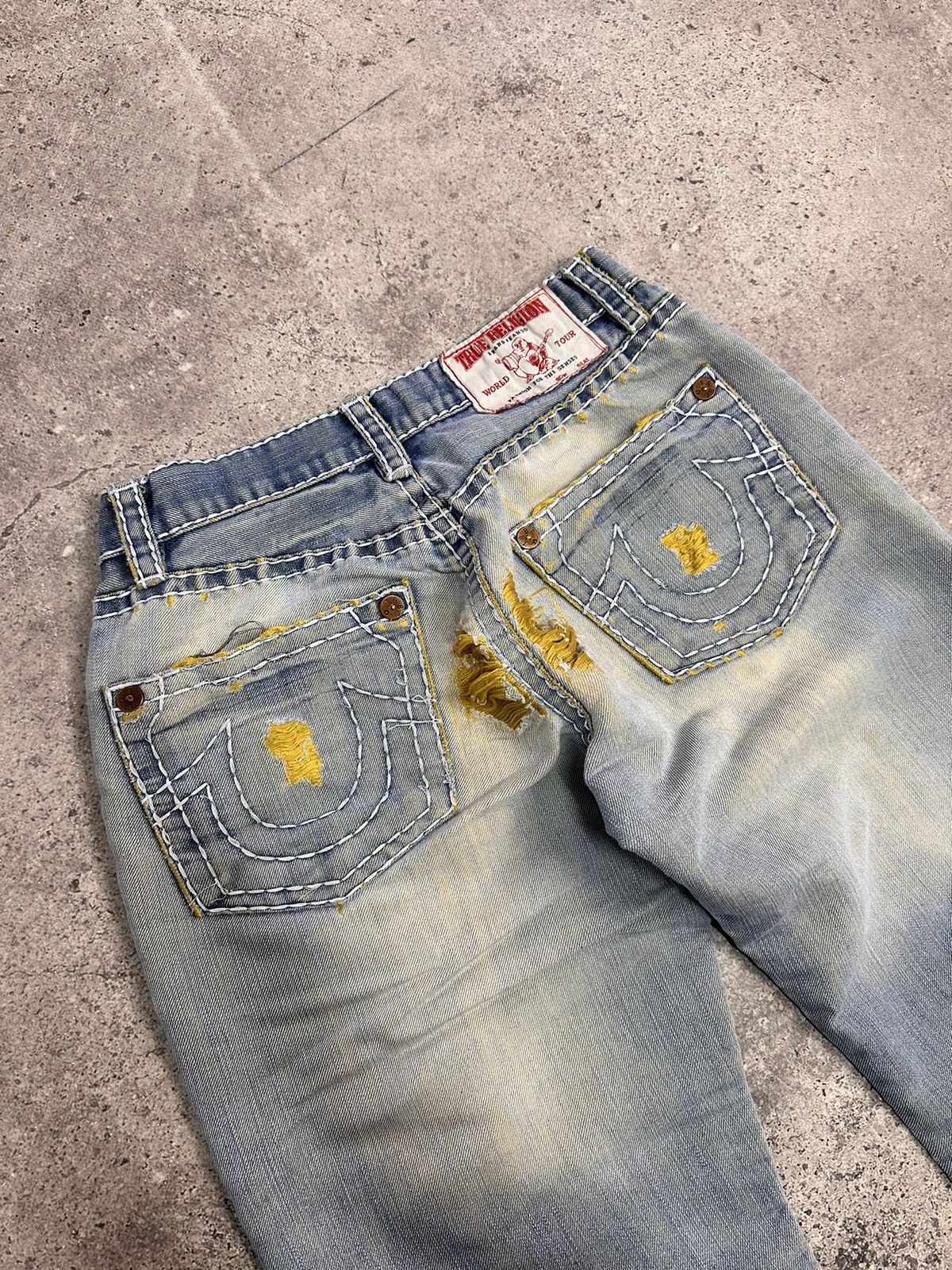 True Religion Vintage USA True Religion Japan Distressed Faded Denim Y2K Size US 31 - 13 Thumbnail