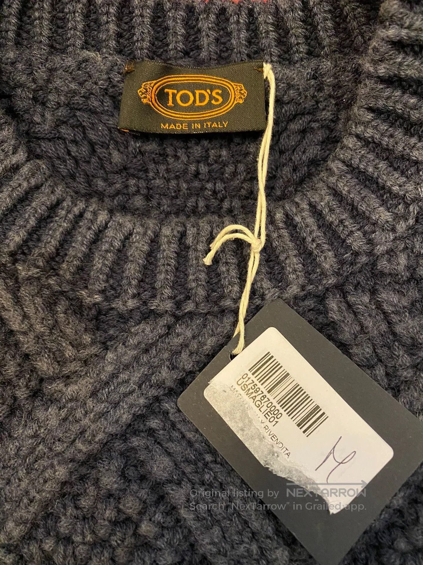 Tod's Blue Cable Knit Sweater Size M. Size US M / EU 48-50 / 2 - 4 Thumbnail