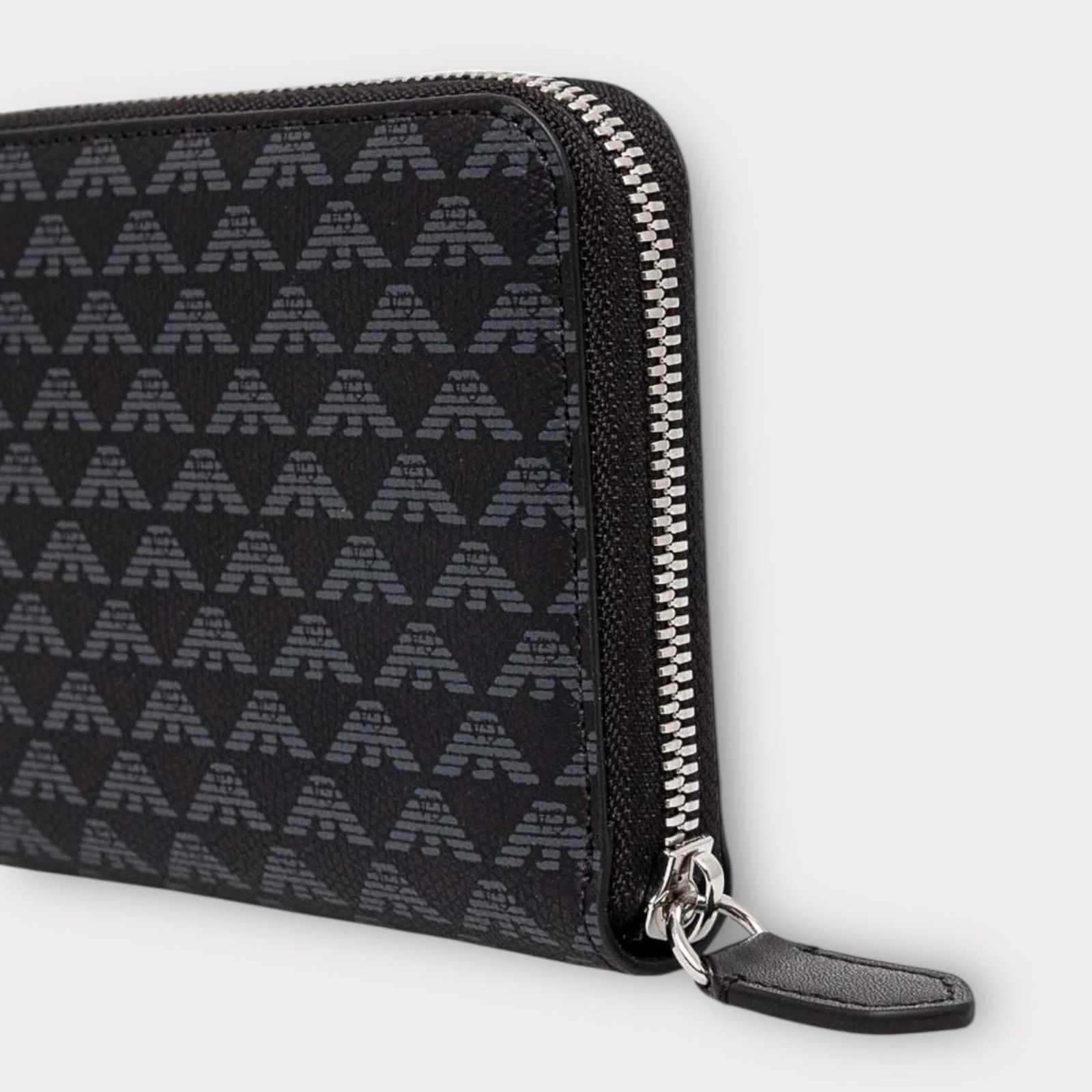 Emporio Armani Monogram zipper long wallet black New With Box Size ONE SIZE - 2 Thumbnail