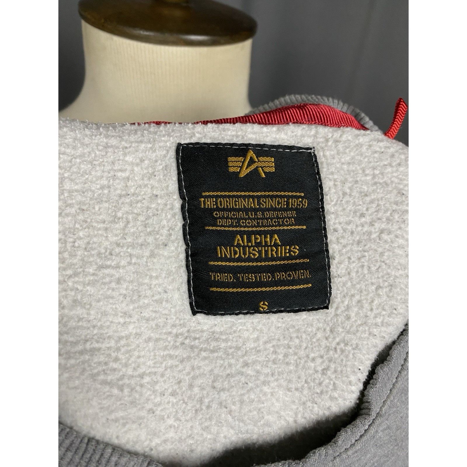 Alpha Industries Alpha Industries x Nasa Men's Big Logo Gray Crewneck Sweater Size US S / EU 44-46 / 1 - 12 Thumbnail