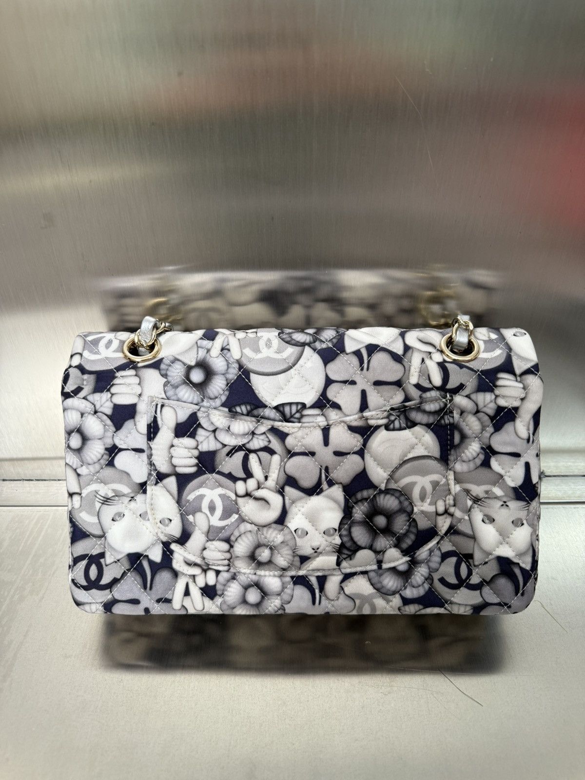 Chanel Chanel quilted Nylon Medium Cat Emoticon double flap bag Size ONE SIZE - 2 Thumbnail